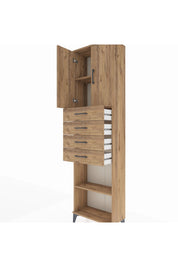 Arges Dolap 3 Raflı 4 Çekmeceli 2 Kapaklı 60x30x221 - S29M225V9A