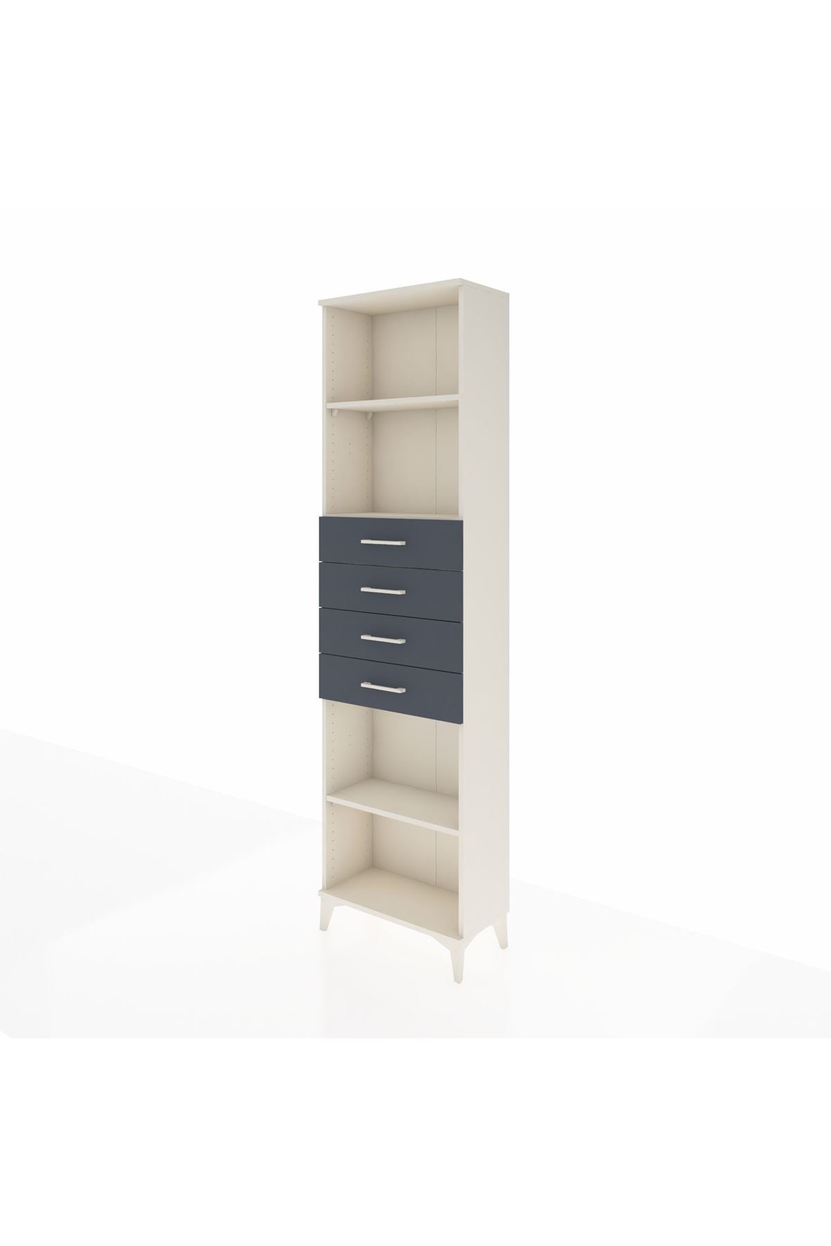 Arges Dolap 3 Raflı 4 Çekmeceli 60x30x221 - S29M227V2A