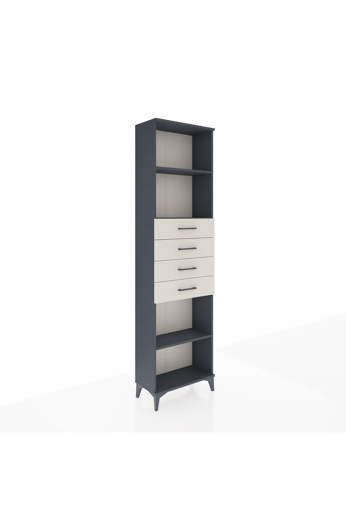 Arges Dolap 3 Raflı 4 Çekmeceli 60x30x221 - S29M227V4A