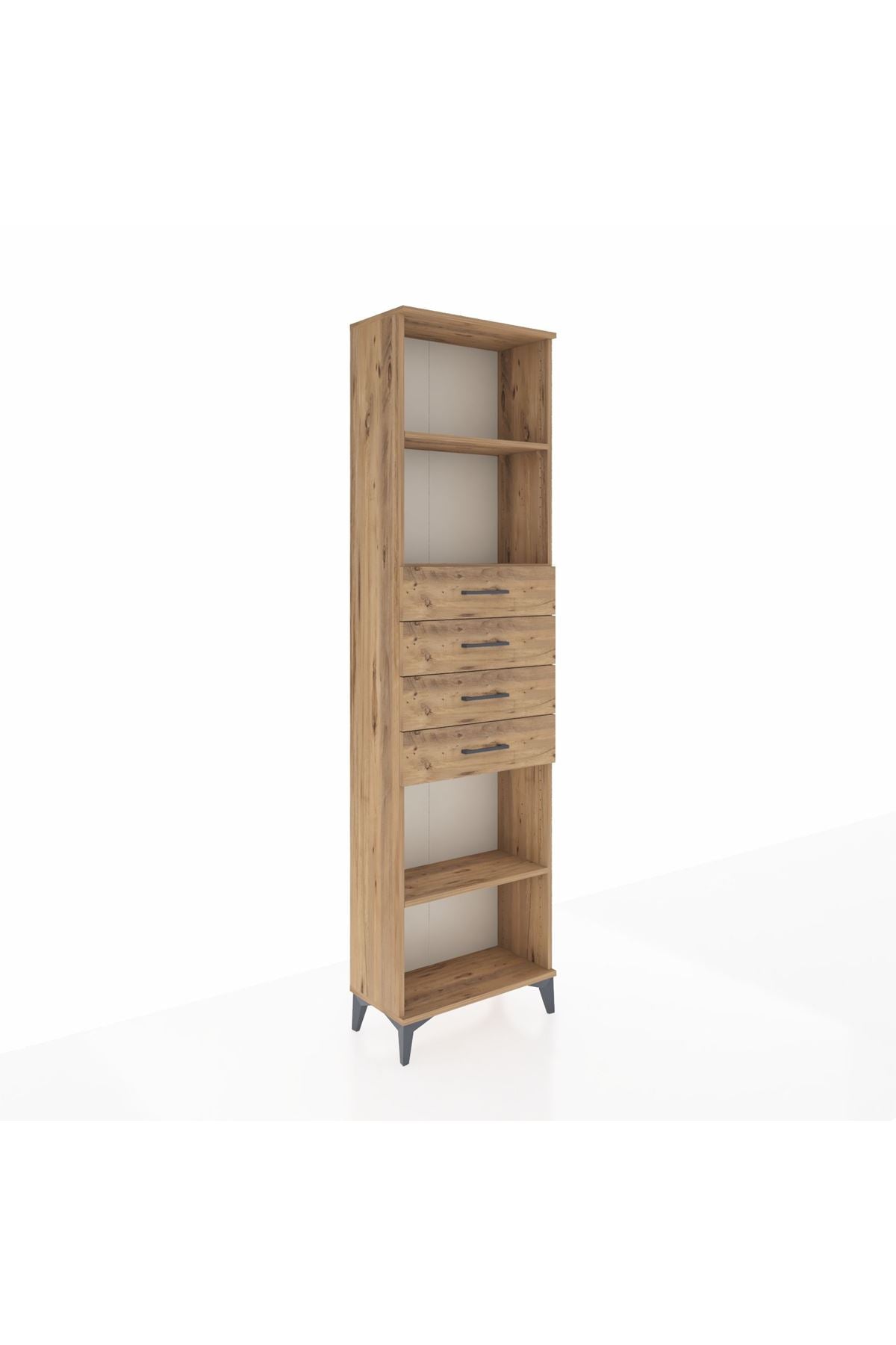 Arges Dolap 3 Raflı 4 Çekmeceli 60x30x221 - S29M227V9A