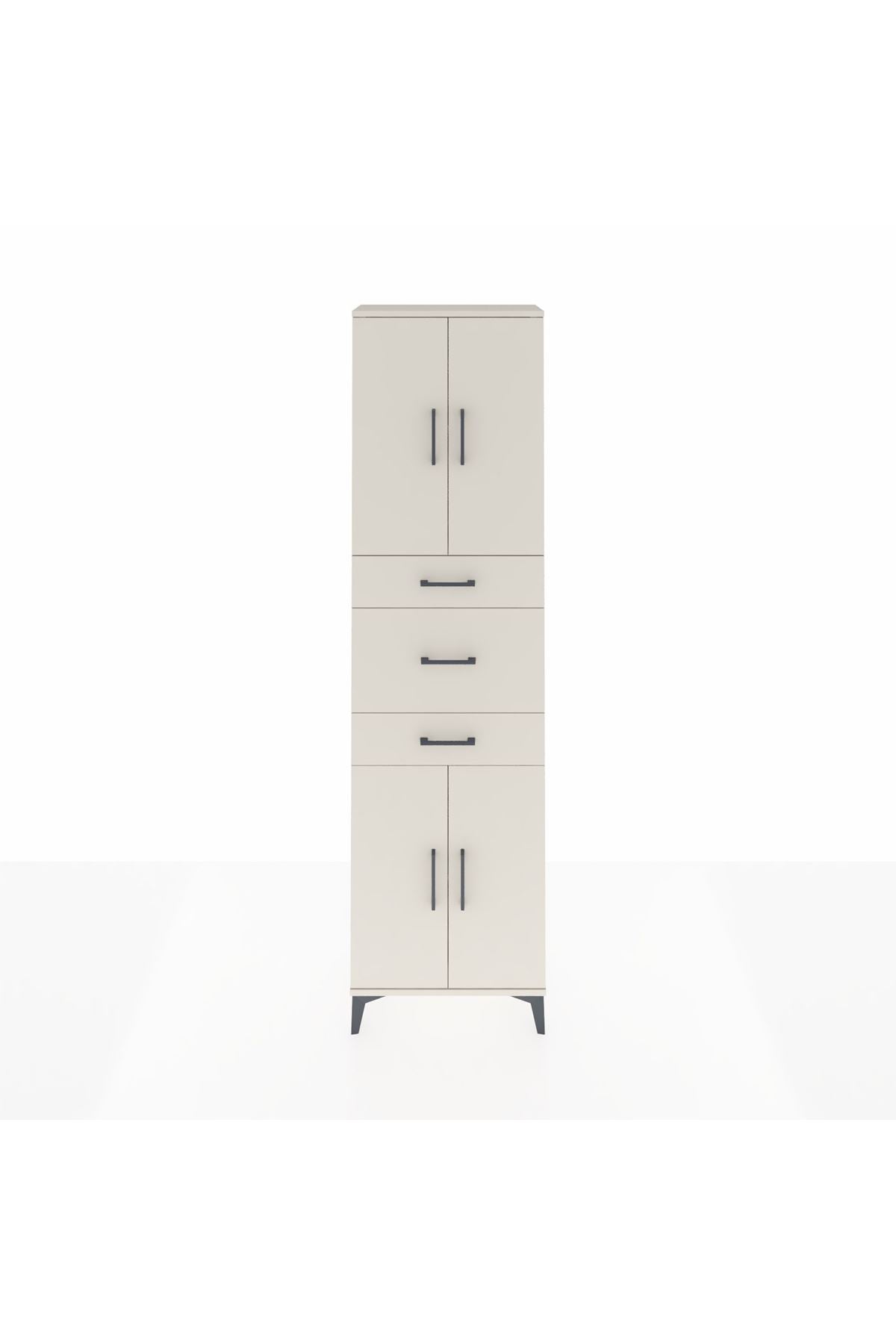 Arges Dolap 3 Raflı 3 Çekmeceli 4 Kapaklı 60x30x221 - S29M228V1A