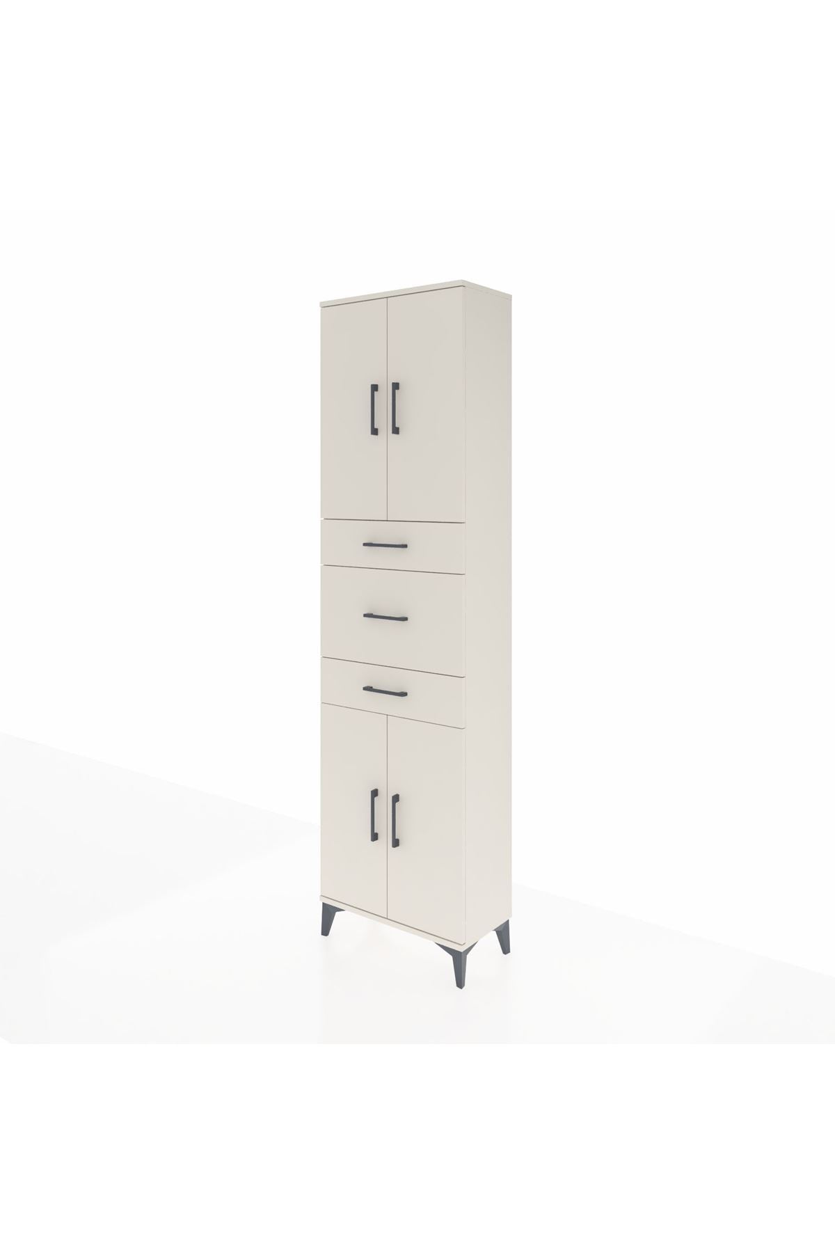 Arges Dolap 3 Raflı 3 Çekmeceli 4 Kapaklı 60x30x221 - S29M228V1A