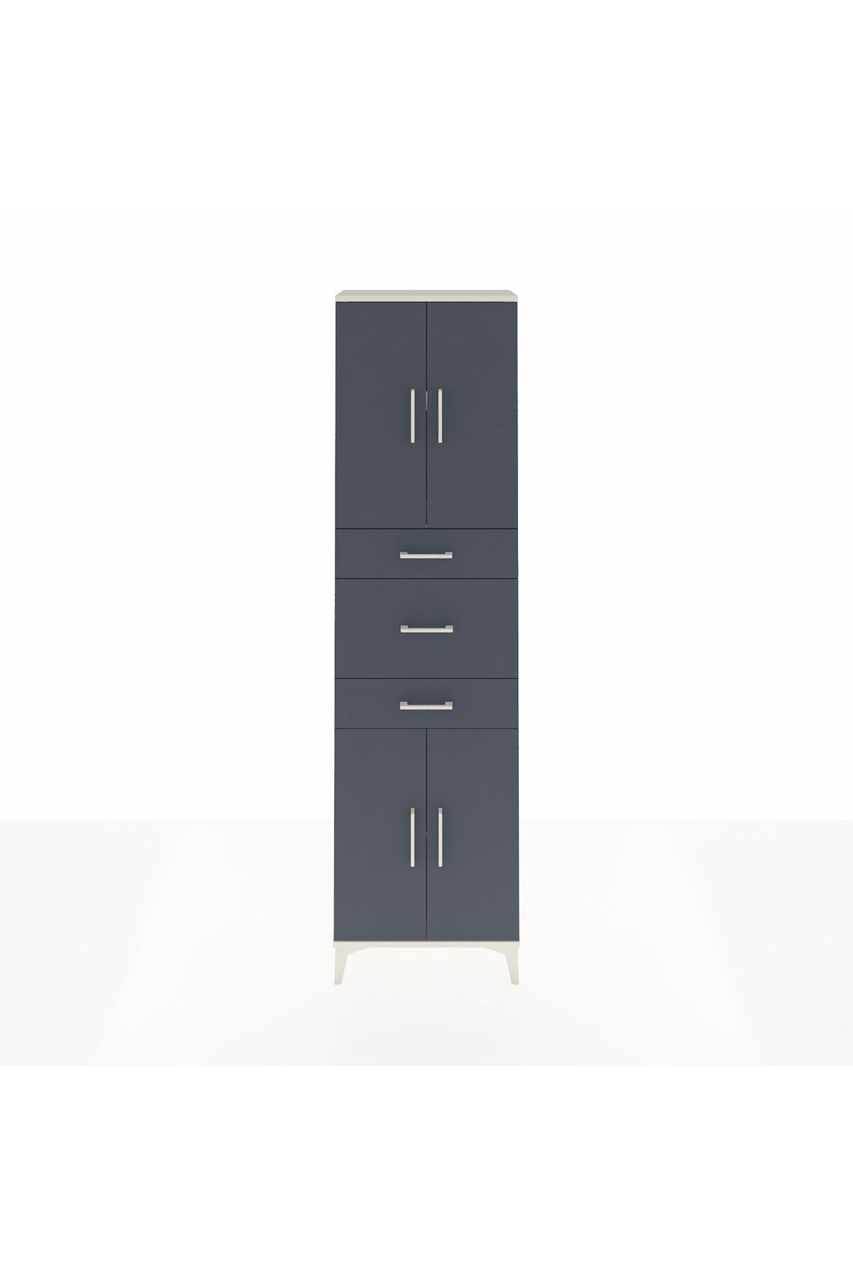 Arges Dolap 3 Raflı 3 Çekmeceli 4 Kapaklı 60x30x221 - S29M228V2A