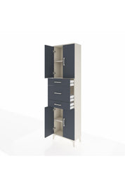 Arges Dolap 3 Raflı 3 Çekmeceli 4 Kapaklı 60x30x221 - S29M228V2A