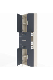 Arges Dolap 3 Raflı 3 Çekmeceli 4 Kapaklı 60x30x221 - S29M228V2A