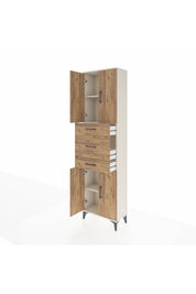 Arges Dolap 3 Raflı 3 Çekmeceli 4 Kapaklı 60x30x221 - S29M228V3A