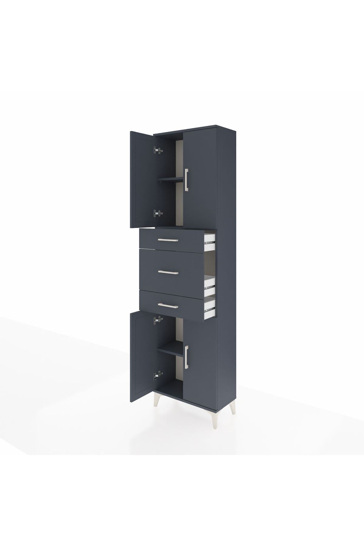 Arges Dolap 3 Raflı 3 Çekmeceli 4 Kapaklı 60x30x221 - S29M228V5A