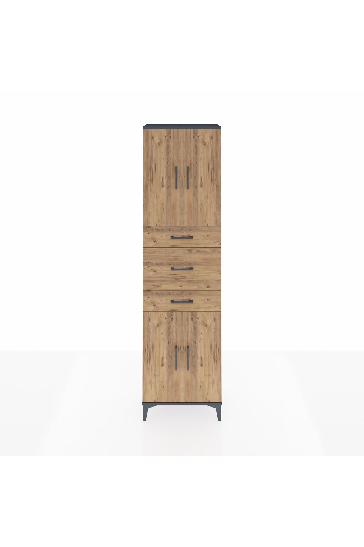 Arges Dolap 3 Raflı 3 Çekmeceli 4 Kapaklı 60x30x221 - S29M228V6A