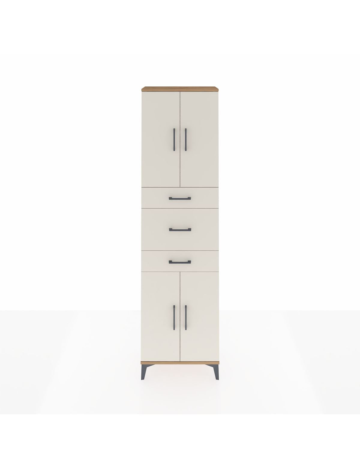 Arges Dolap 3 Raflı 3 Çekmeceli 4 Kapaklı 60x30x221 - S29M228V7A