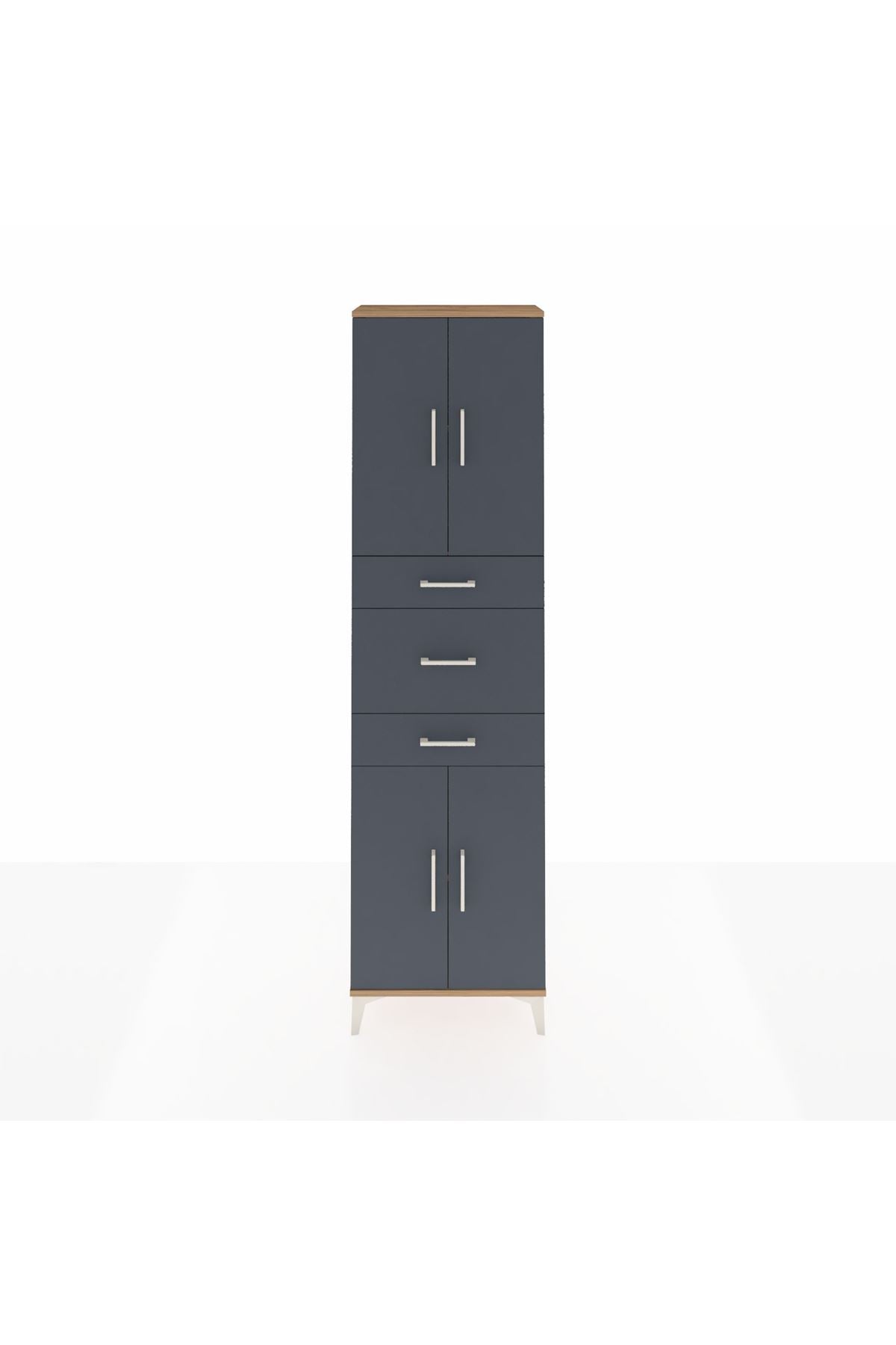 Arges Dolap 3 Raflı 3 Çekmeceli 4 Kapaklı 60x30x221 - S29M228V8A