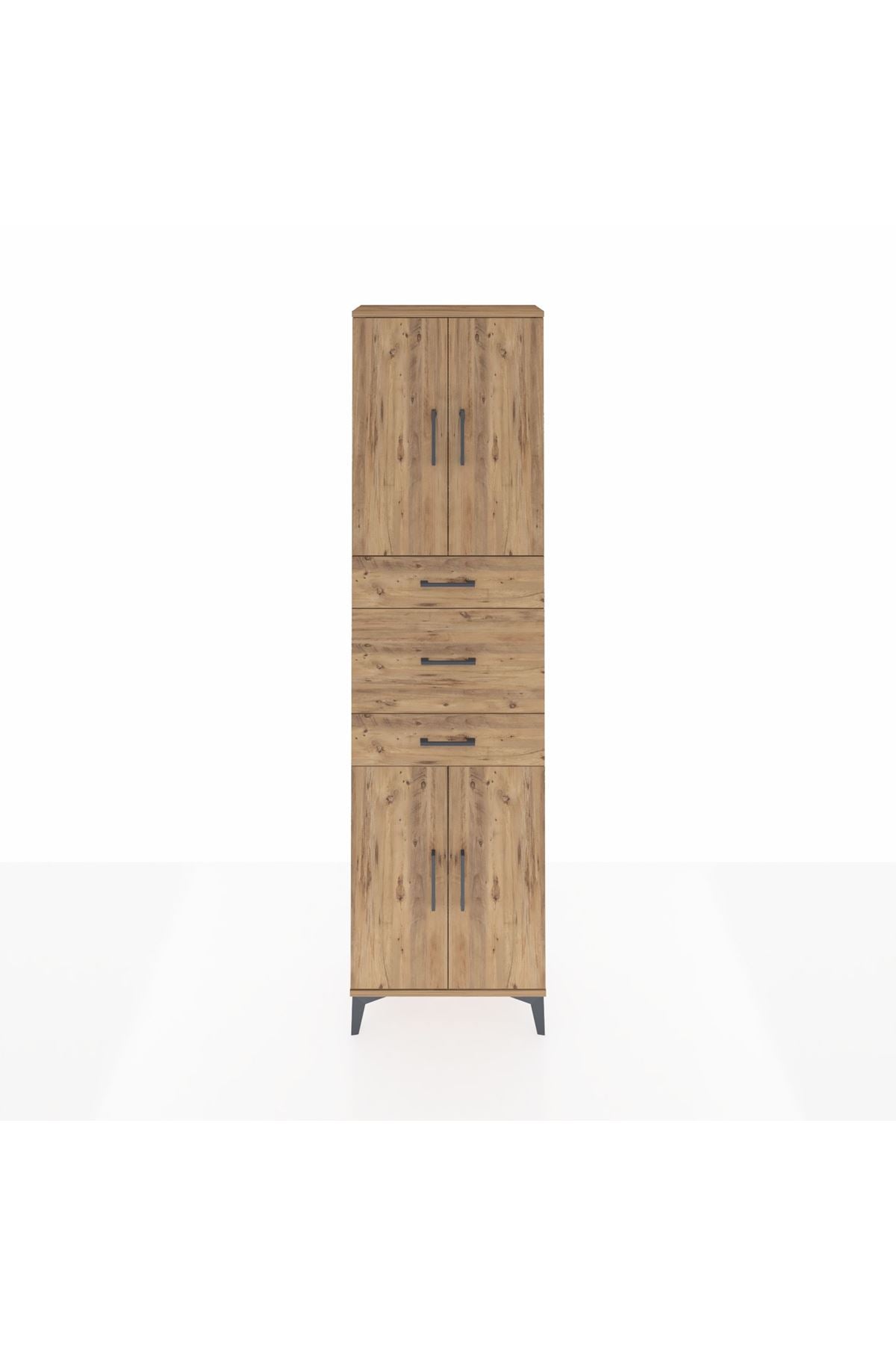 Arges Dolap 3 Raflı 3 Çekmeceli 4 Kapaklı 60x30x221 - S29M228V9A