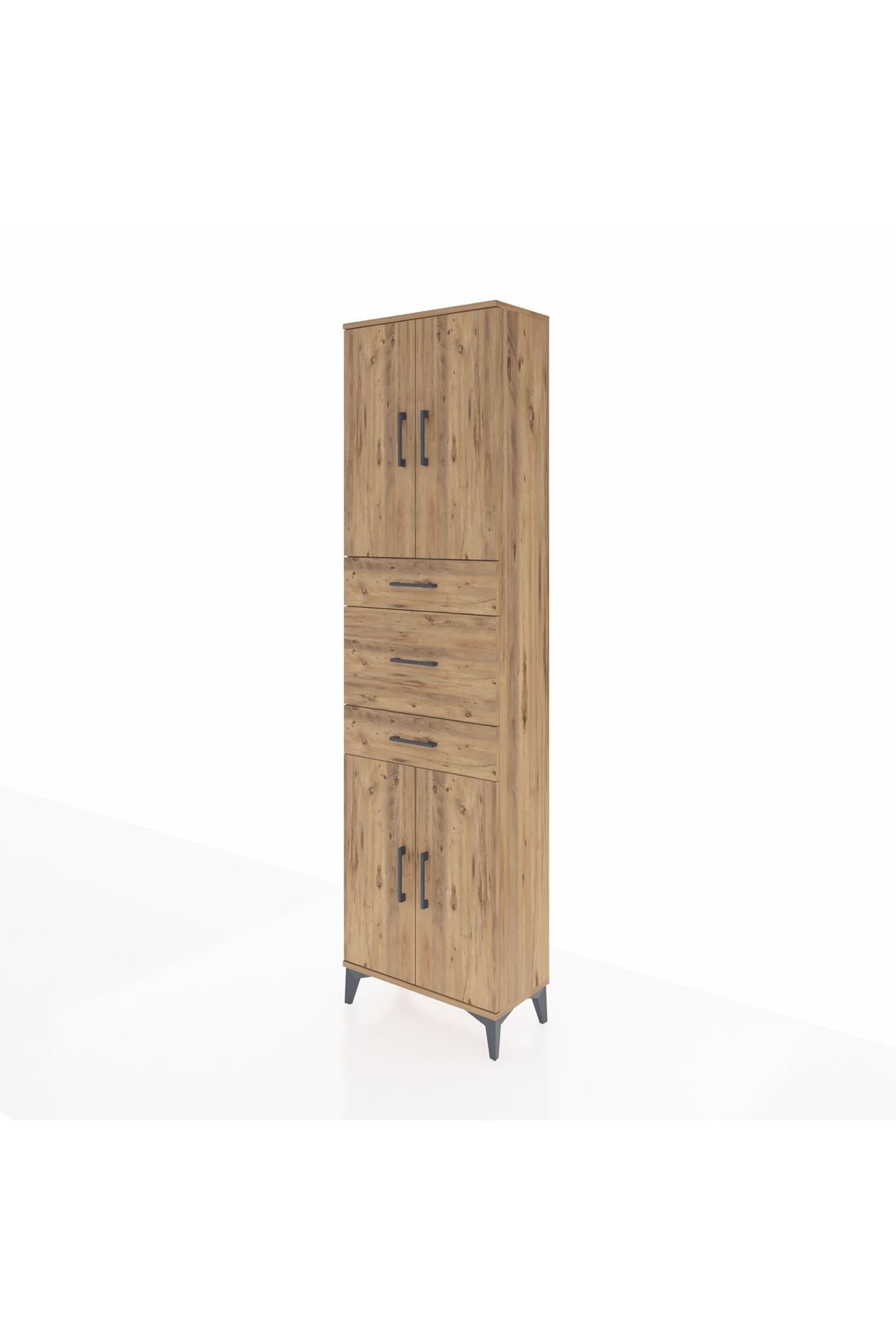 Arges Dolap 3 Raflı 3 Çekmeceli 4 Kapaklı 60x30x221 - S29M228V9A