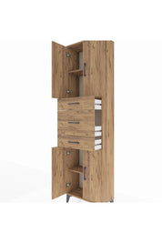 Arges Dolap 3 Raflı 3 Çekmeceli 4 Kapaklı 60x30x221 - S29M228V9A