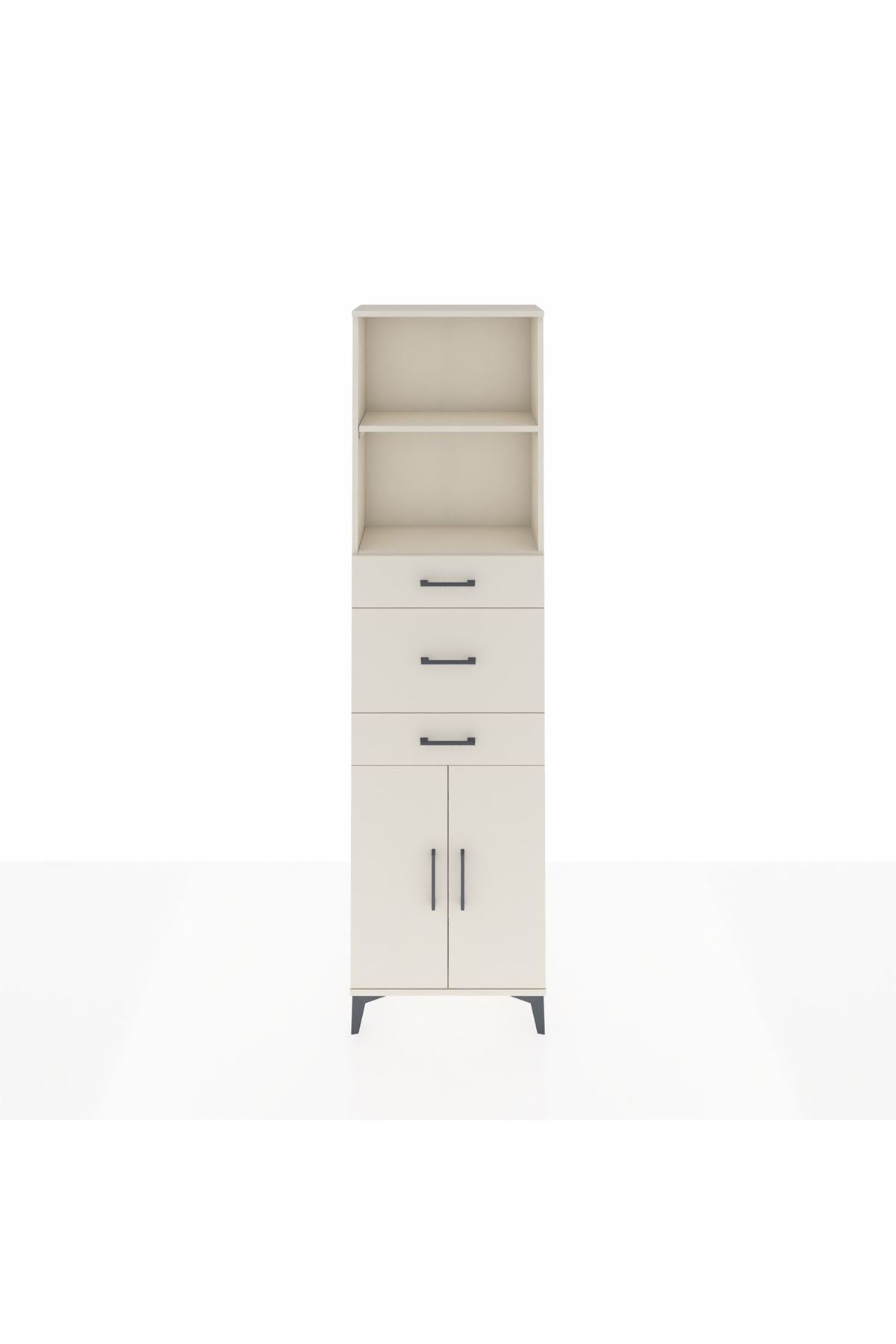 Arges Dolap 3 Raflı 3 Çekmeceli 2 Kapaklı 60x30x221 - S29M229V1A