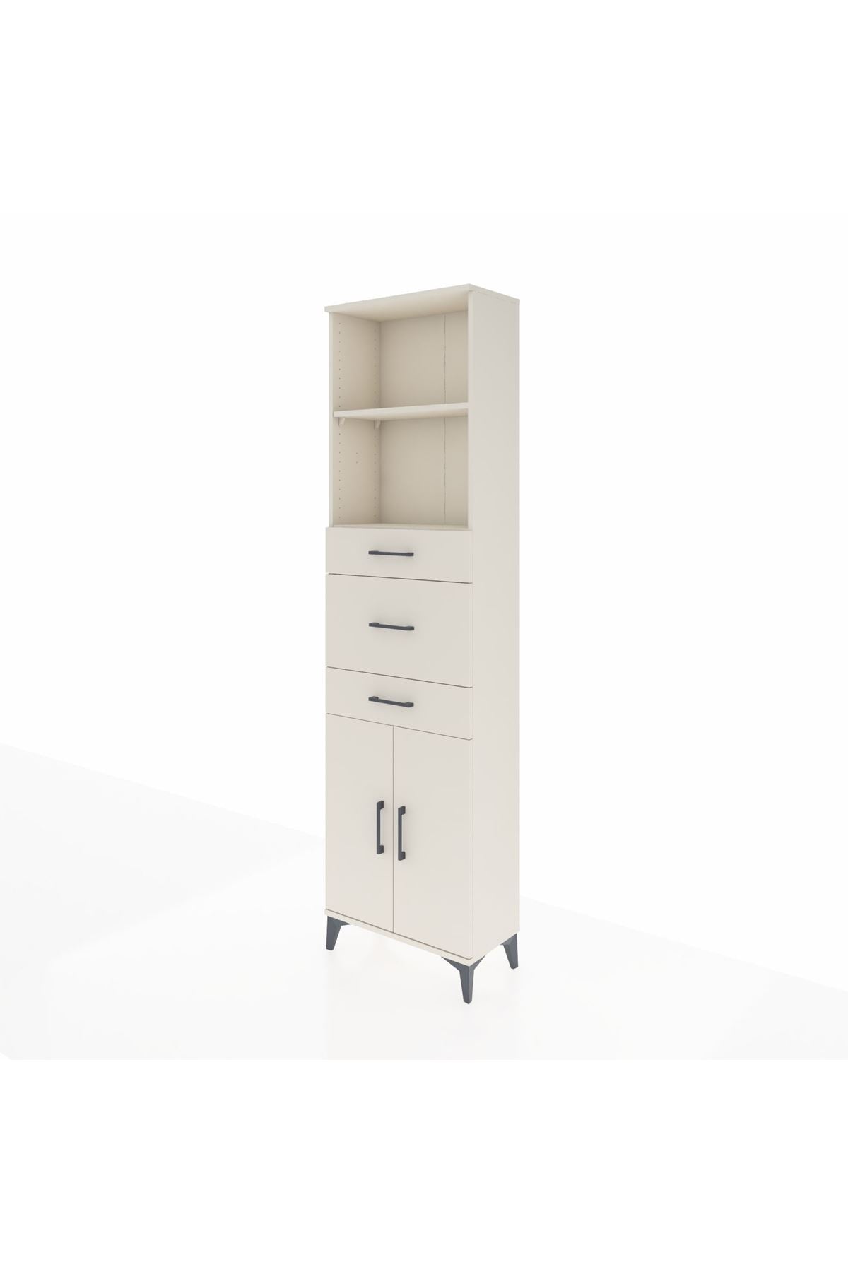 Arges Dolap 3 Raflı 3 Çekmeceli 2 Kapaklı 60x30x221 - S29M229V1A