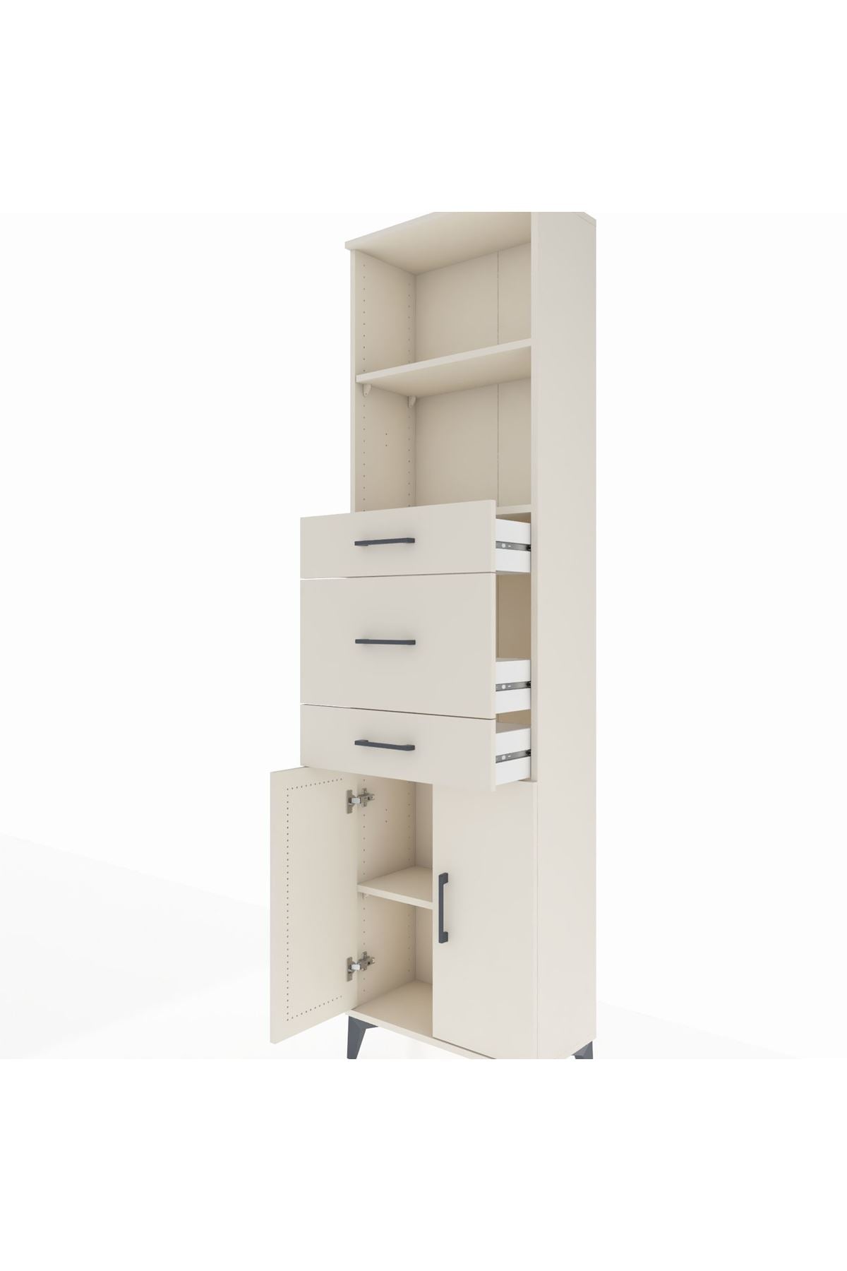 Arges Dolap 3 Raflı 3 Çekmeceli 2 Kapaklı 60x30x221 - S29M229V1A
