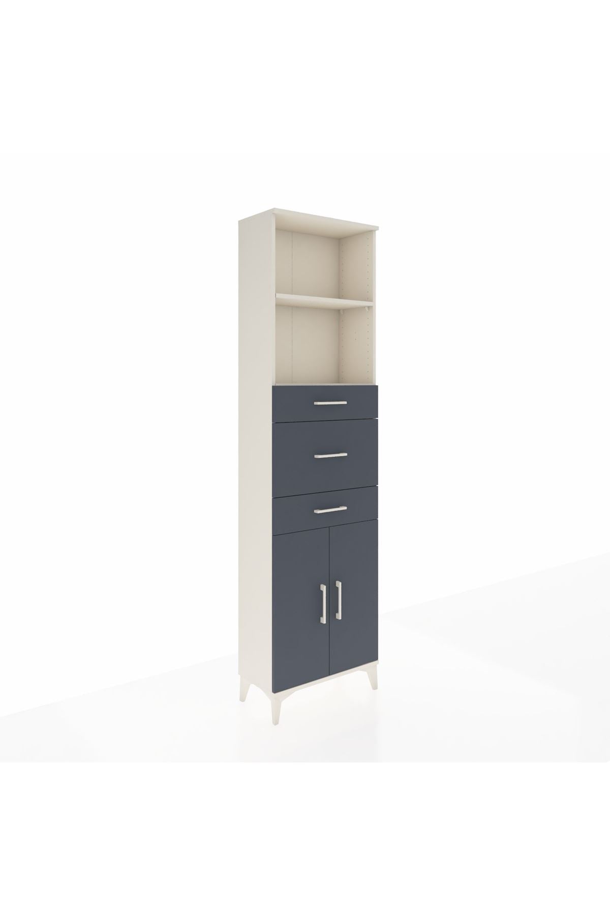 Arges Dolap 3 Raflı 3 Çekmeceli 2 Kapaklı 60x30x221 - S29M229V2A