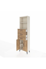 Arges Dolap 3 Raflı 3 Çekmeceli 2 Kapaklı 60x30x221 - S29M229V3A