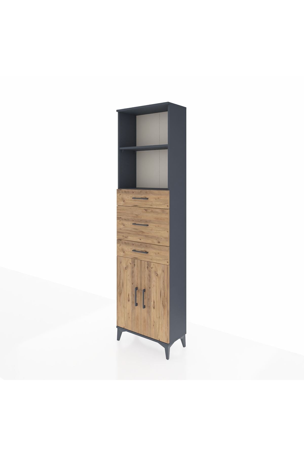 Arges Dolap 3 Raflı 3 Çekmeceli 2 Kapaklı 60x30x221 - S29M229V6A