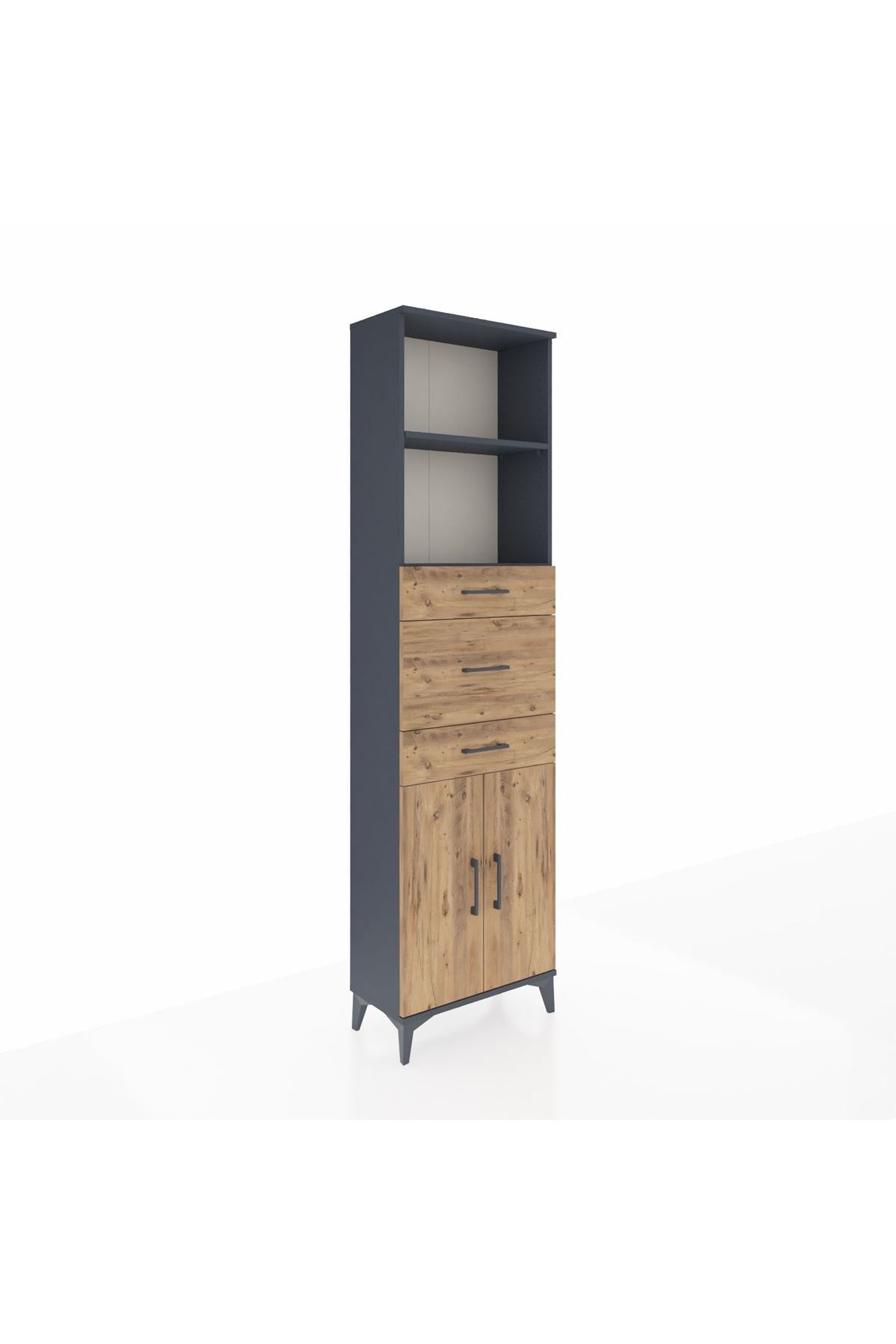 Arges Dolap 3 Raflı 3 Çekmeceli 2 Kapaklı 60x30x221 - S29M229V6A