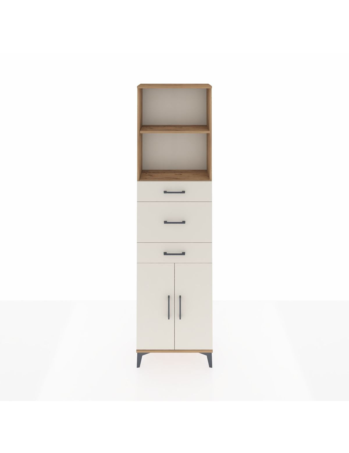 Arges Dolap 3 Raflı 3 Çekmeceli 2 Kapaklı 60x30x221 - S29M229V7A