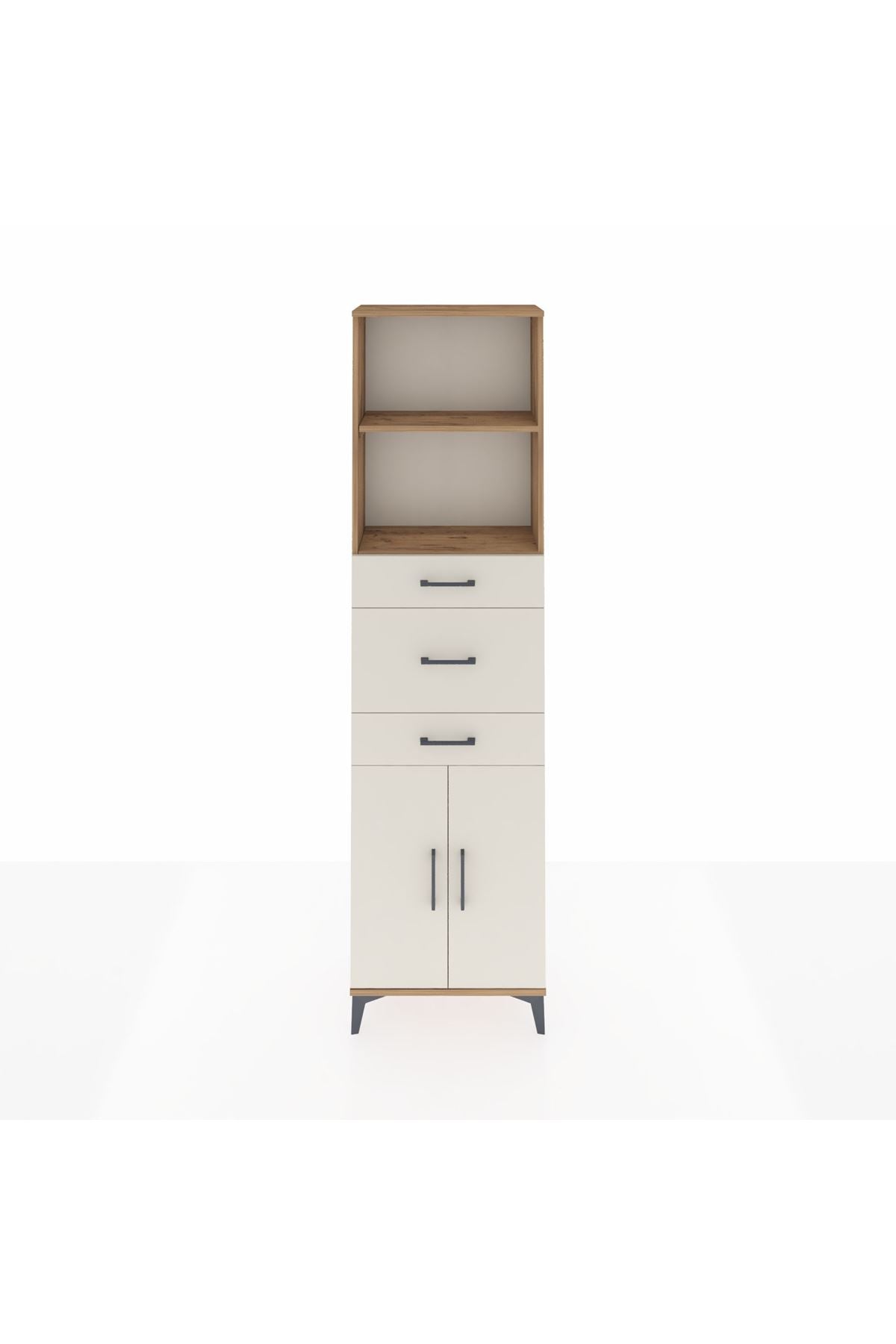Arges Dolap 3 Raflı 3 Çekmeceli 2 Kapaklı 60x30x221 - S29M229V7A