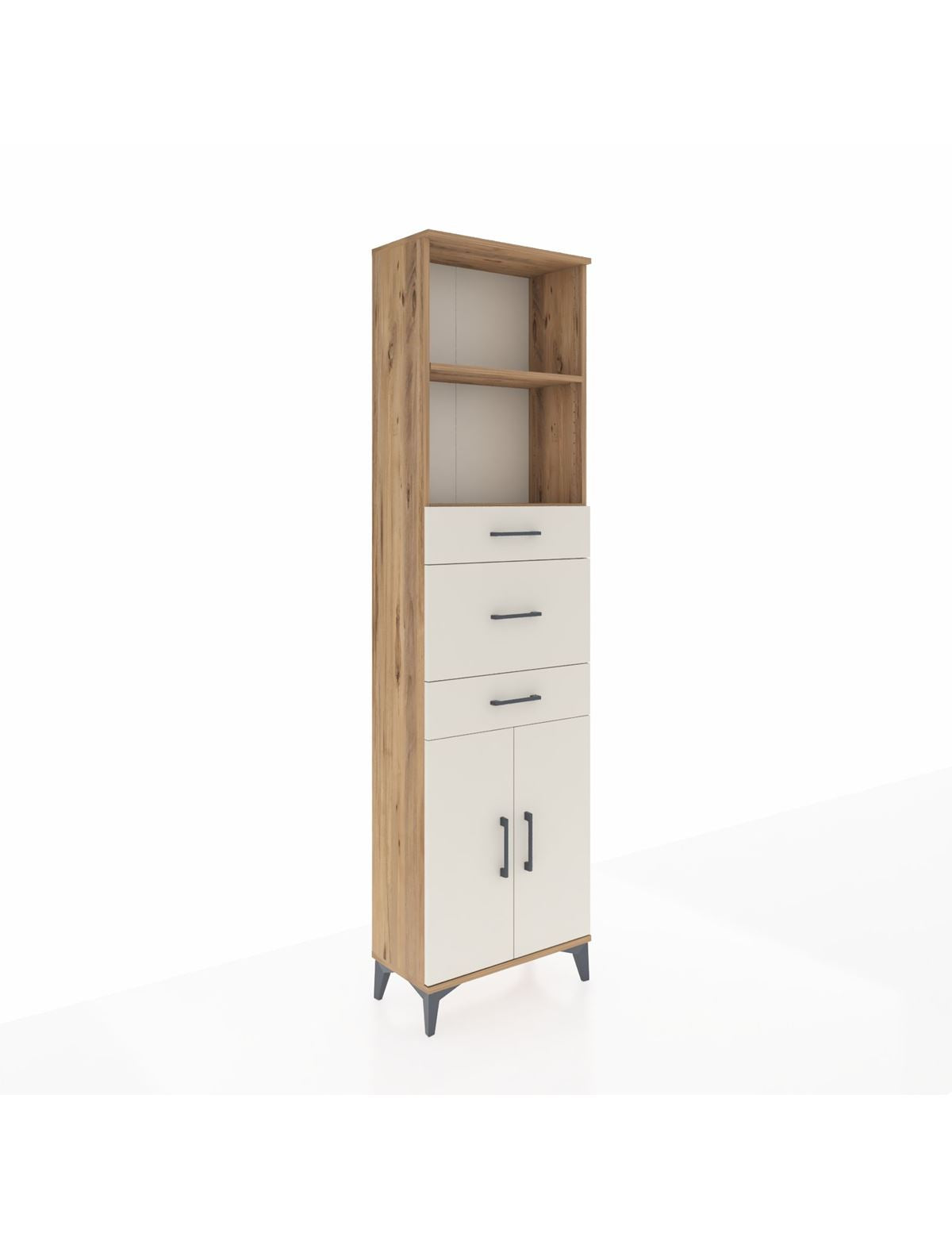Arges Dolap 3 Raflı 3 Çekmeceli 2 Kapaklı 60x30x221 - S29M229V7A