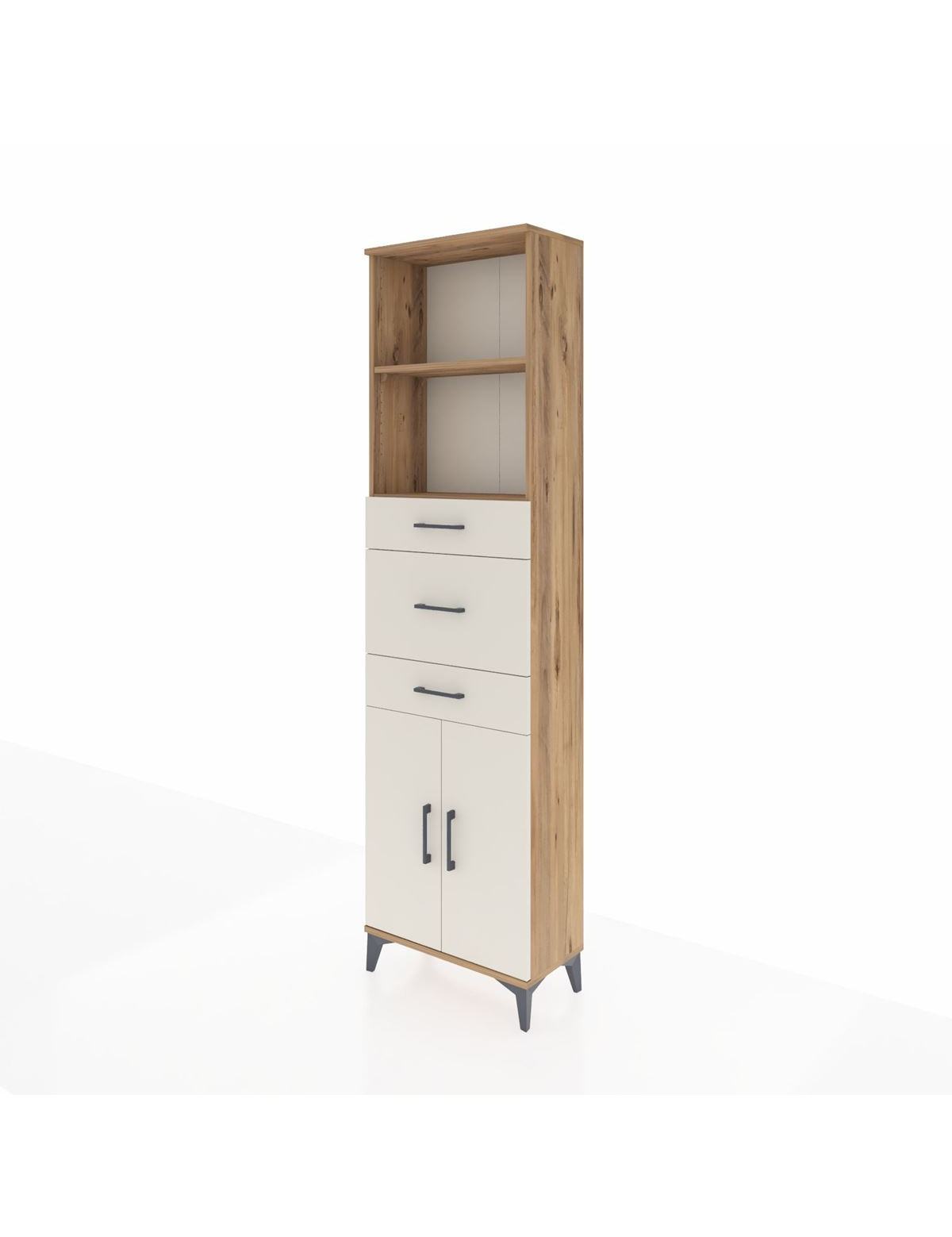 Arges Dolap 3 Raflı 3 Çekmeceli 2 Kapaklı 60x30x221 - S29M229V7A