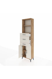Arges Dolap 3 Raflı 3 Çekmeceli 2 Kapaklı 60x30x221 - S29M229V7A