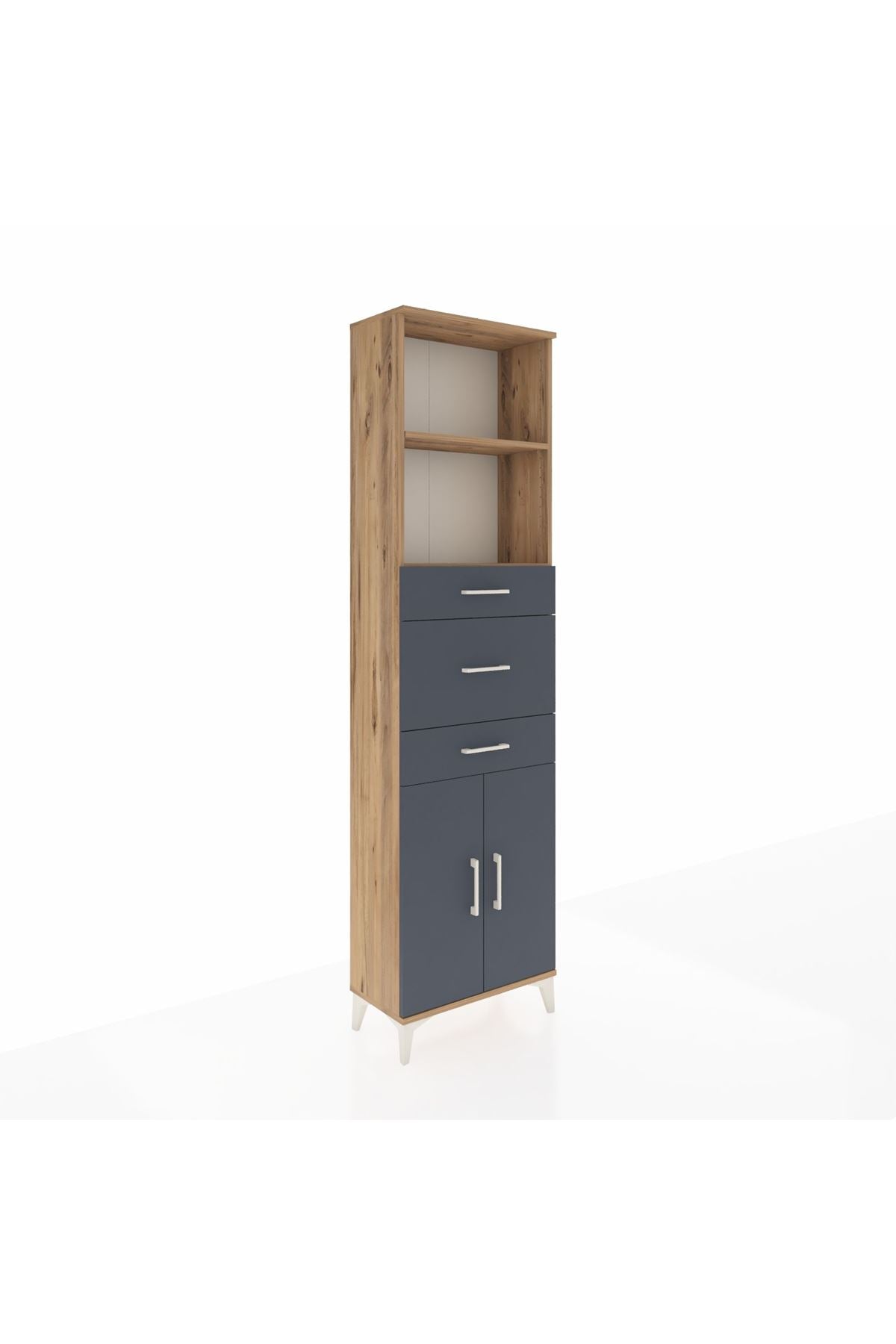 Arges Dolap 3 Raflı 3 Çekmeceli 2 Kapaklı 60x30x221 - S29M229V8A