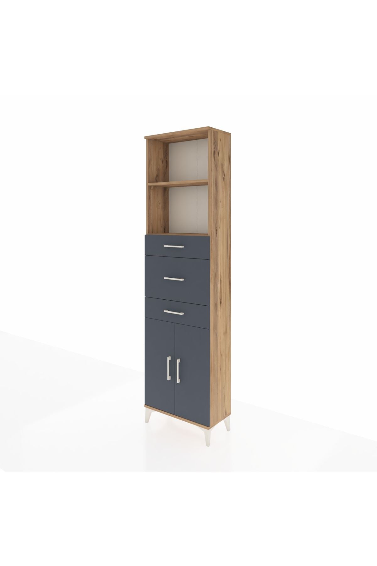 Arges Dolap 3 Raflı 3 Çekmeceli 2 Kapaklı 60x30x221 - S29M229V8A