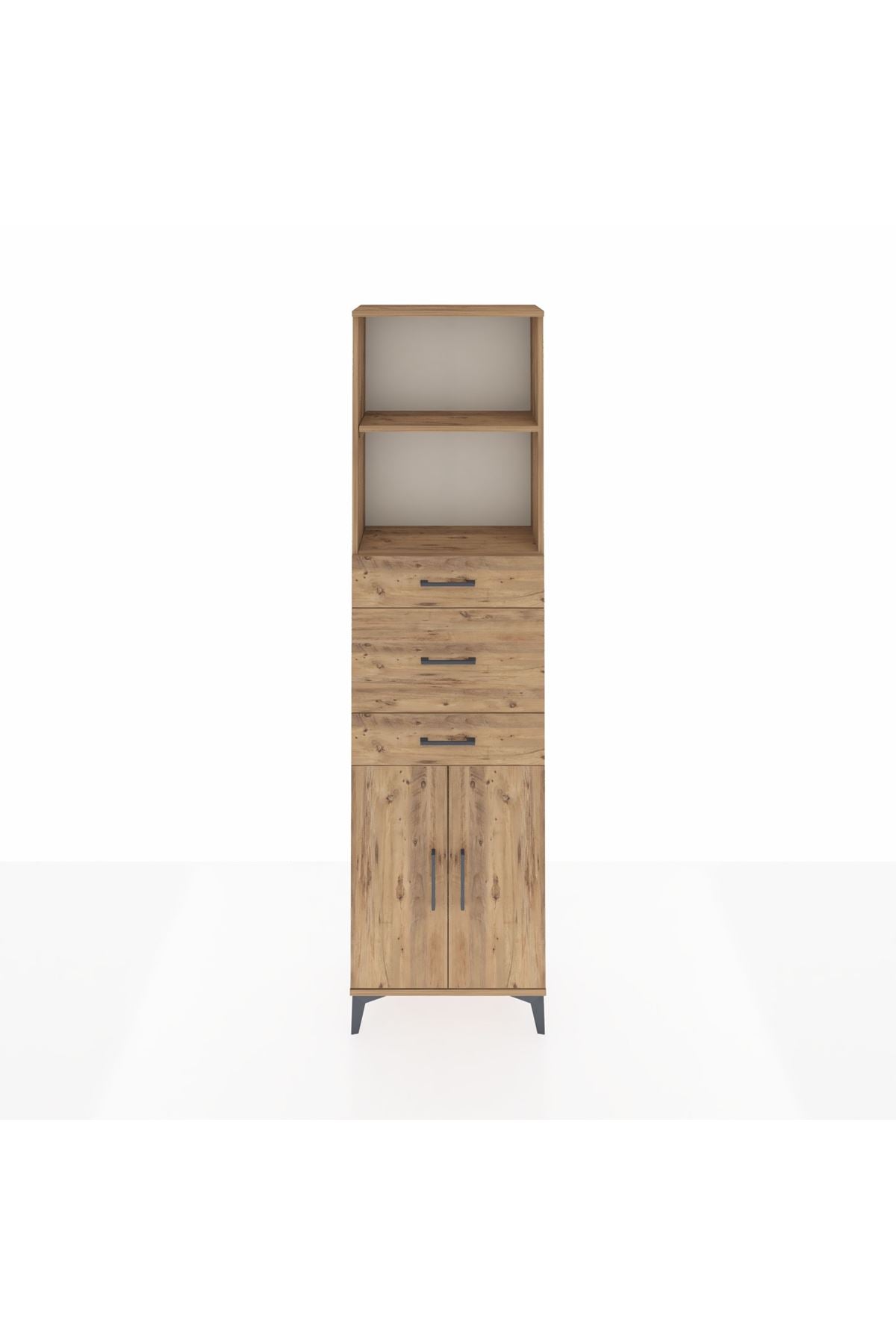 Arges Dolap 3 Raflı 3 Çekmeceli 2 Kapaklı 60x30x221 - S29M229V9A