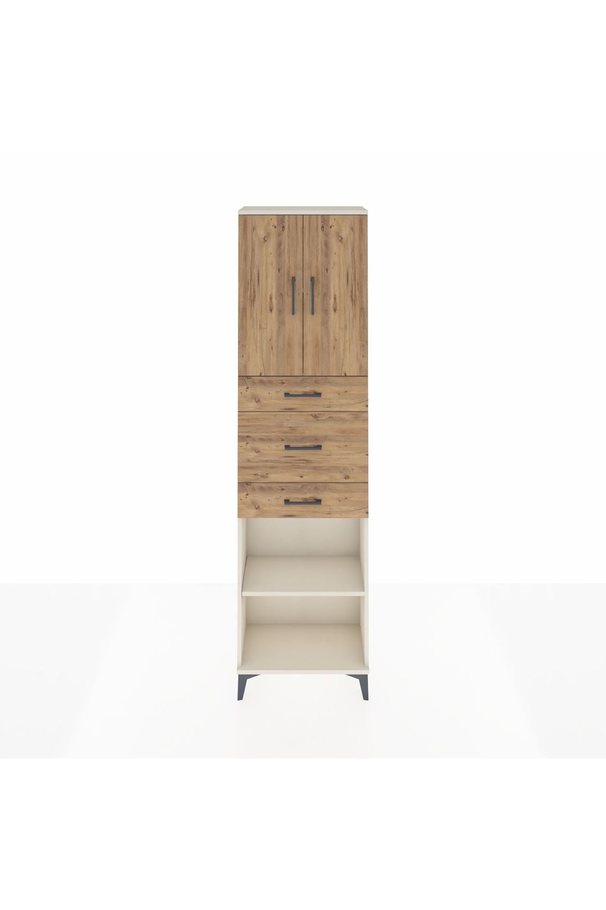 Arges Dolap 3 Raflı 3 Çekmeceli 2 Kapaklı 60x30x221 - S29M230V3A