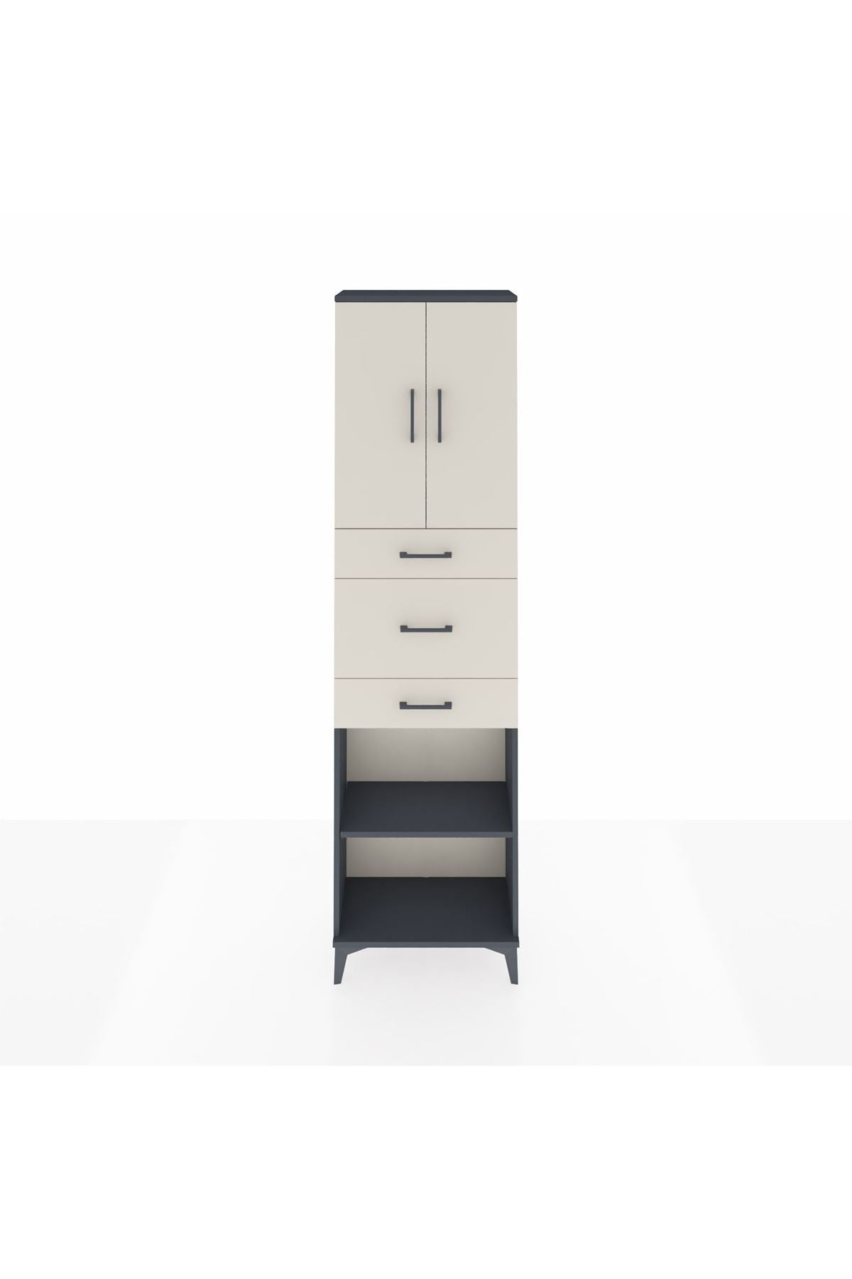 Arges Dolap 3 Raflı 3 Çekmeceli 2 Kapaklı 60x30x221 - S29M230V4A