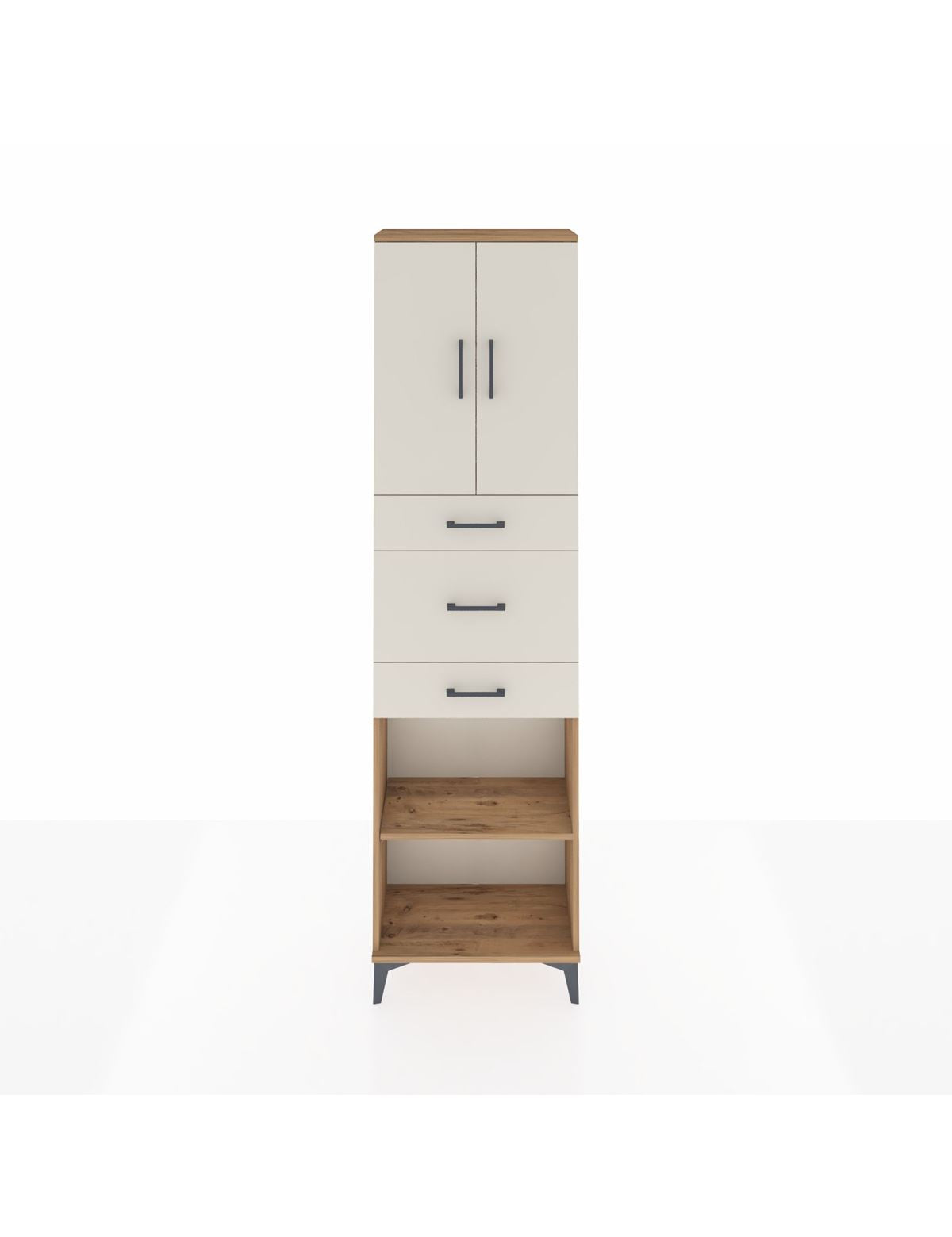 Arges Dolap 3 Raflı 3 Çekmeceli 2 Kapaklı 60x30x221 - S29M230V7A