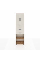 Arges Dolap 3 Raflı 3 Çekmeceli 2 Kapaklı 60x30x221