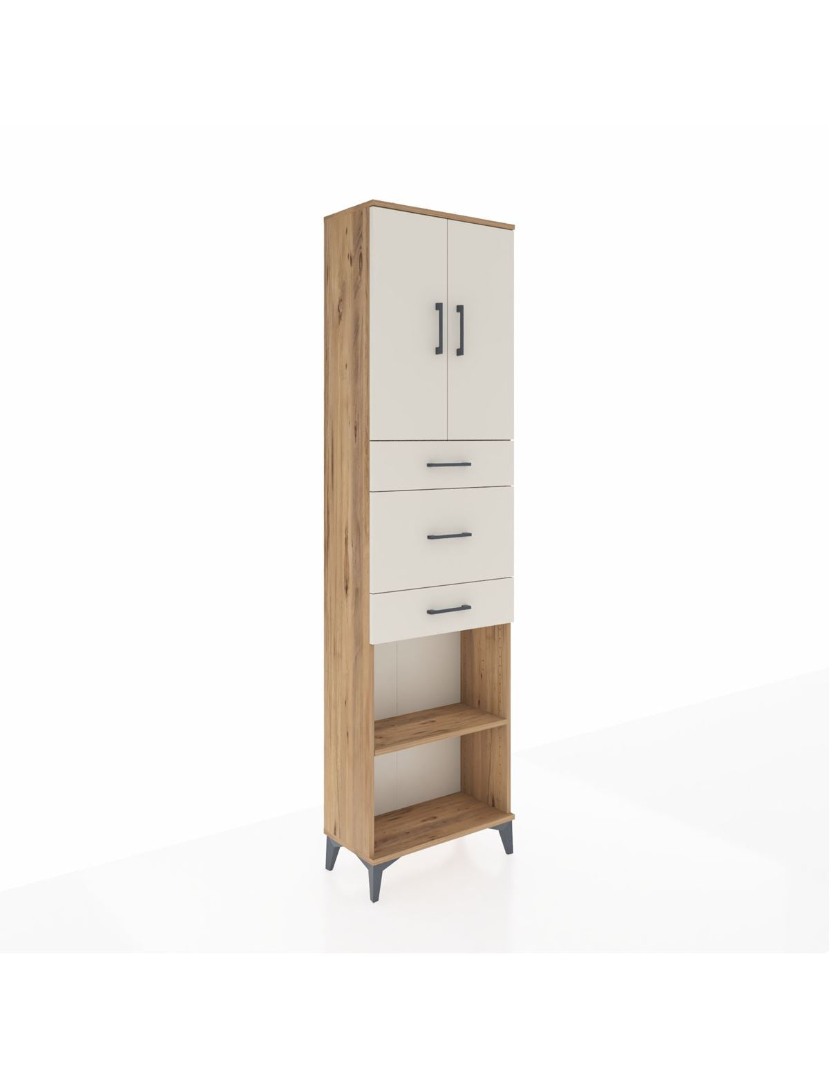 Arges Dolap 3 Raflı 3 Çekmeceli 2 Kapaklı 60x30x221 - S29M230V7A