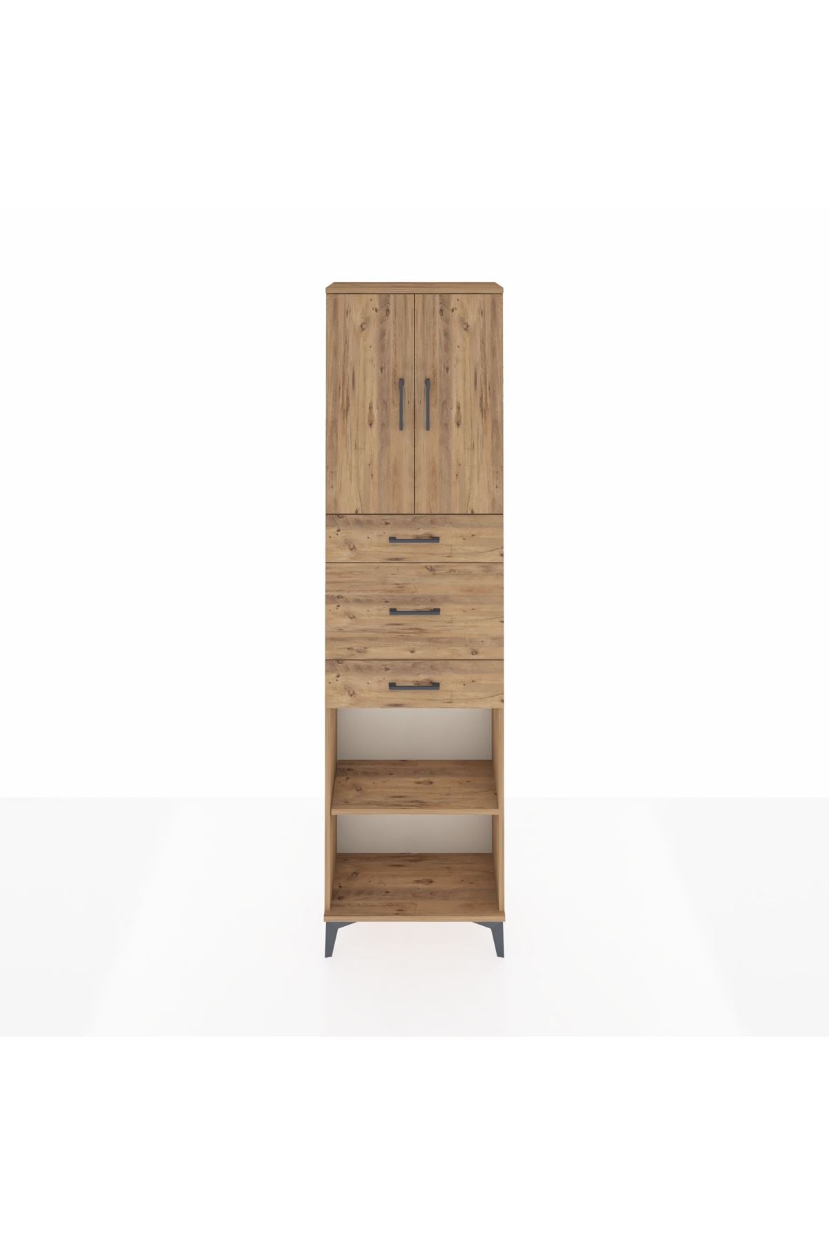 Arges Dolap 3 Raflı 3 Çekmeceli 2 Kapaklı 60x30x221 - S29M230V9A