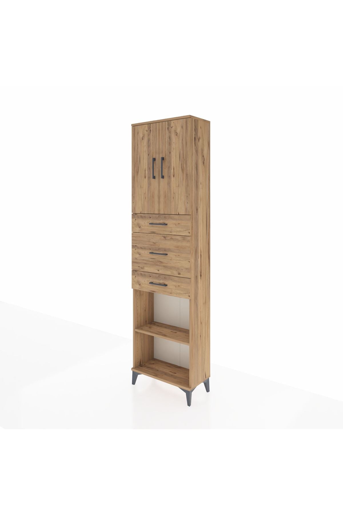 Arges Dolap 3 Raflı 3 Çekmeceli 2 Kapaklı 60x30x221 - S29M230V9A