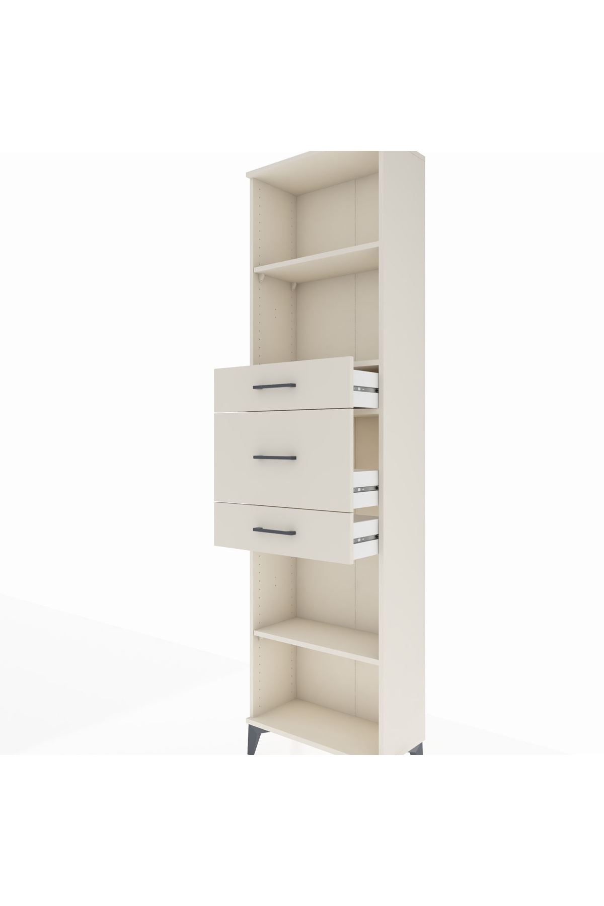 Arges Dolap 3 Raflı 3 Çekmeceli 60x30x221 - S29M231V1A