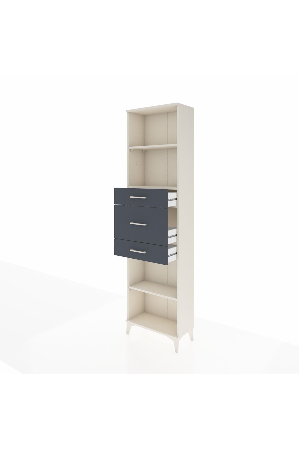 Arges Dolap 3 Raflı 3 Çekmeceli 60x30x221 - S29M231V2A