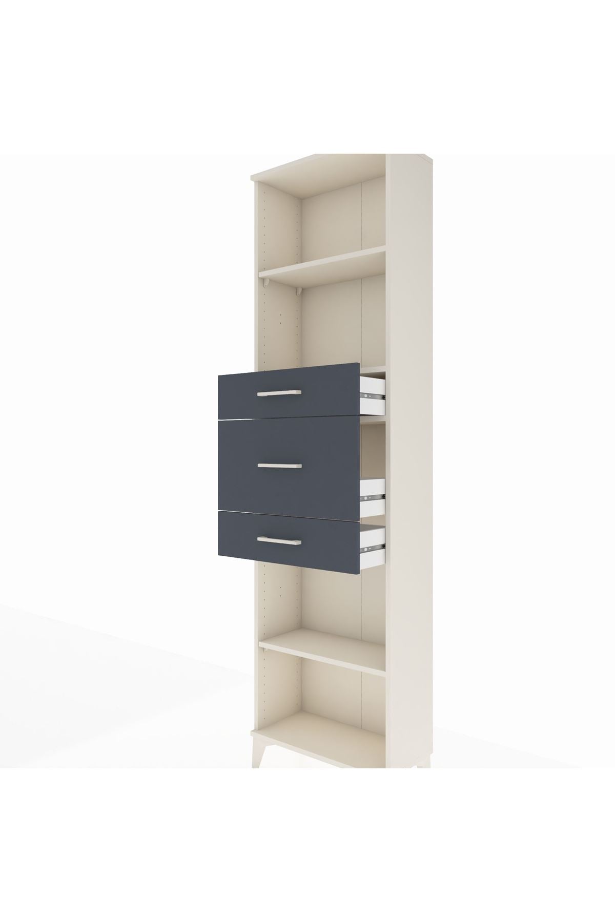 Arges Dolap 3 Raflı 3 Çekmeceli 60x30x221 - S29M231V2A