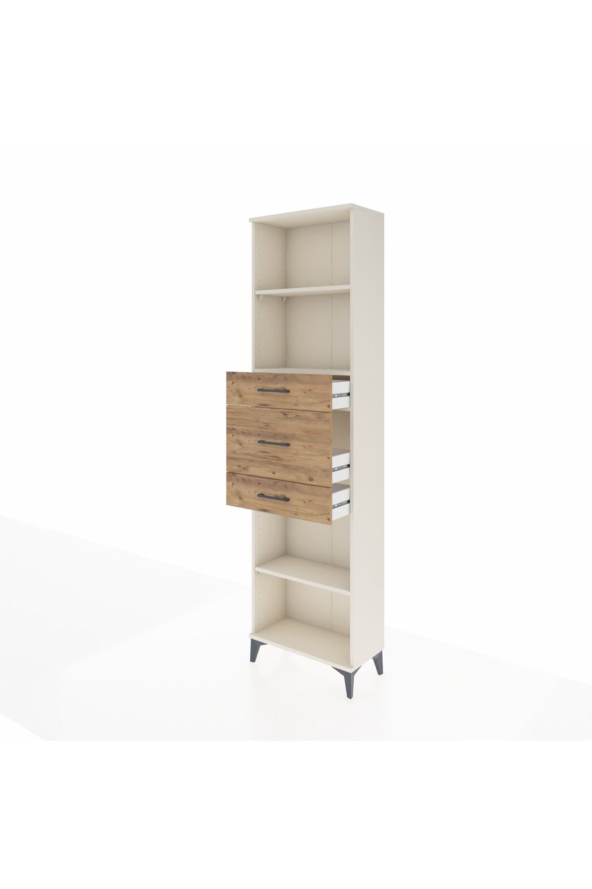 Arges Dolap 3 Raflı 3 Çekmeceli 60x30x221 - S29M231V3A