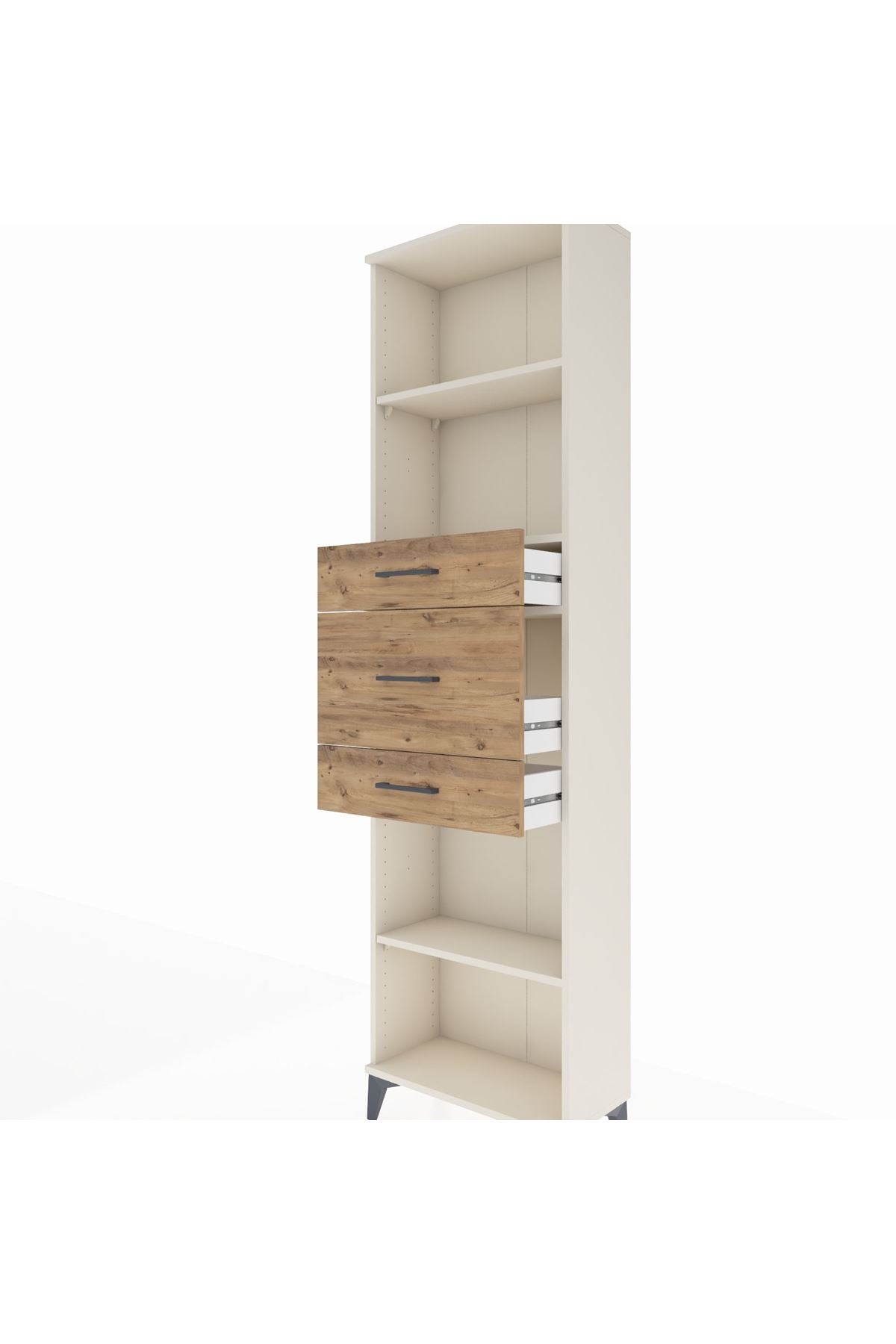 Arges Dolap 3 Raflı 3 Çekmeceli 60x30x221 - S29M231V3A