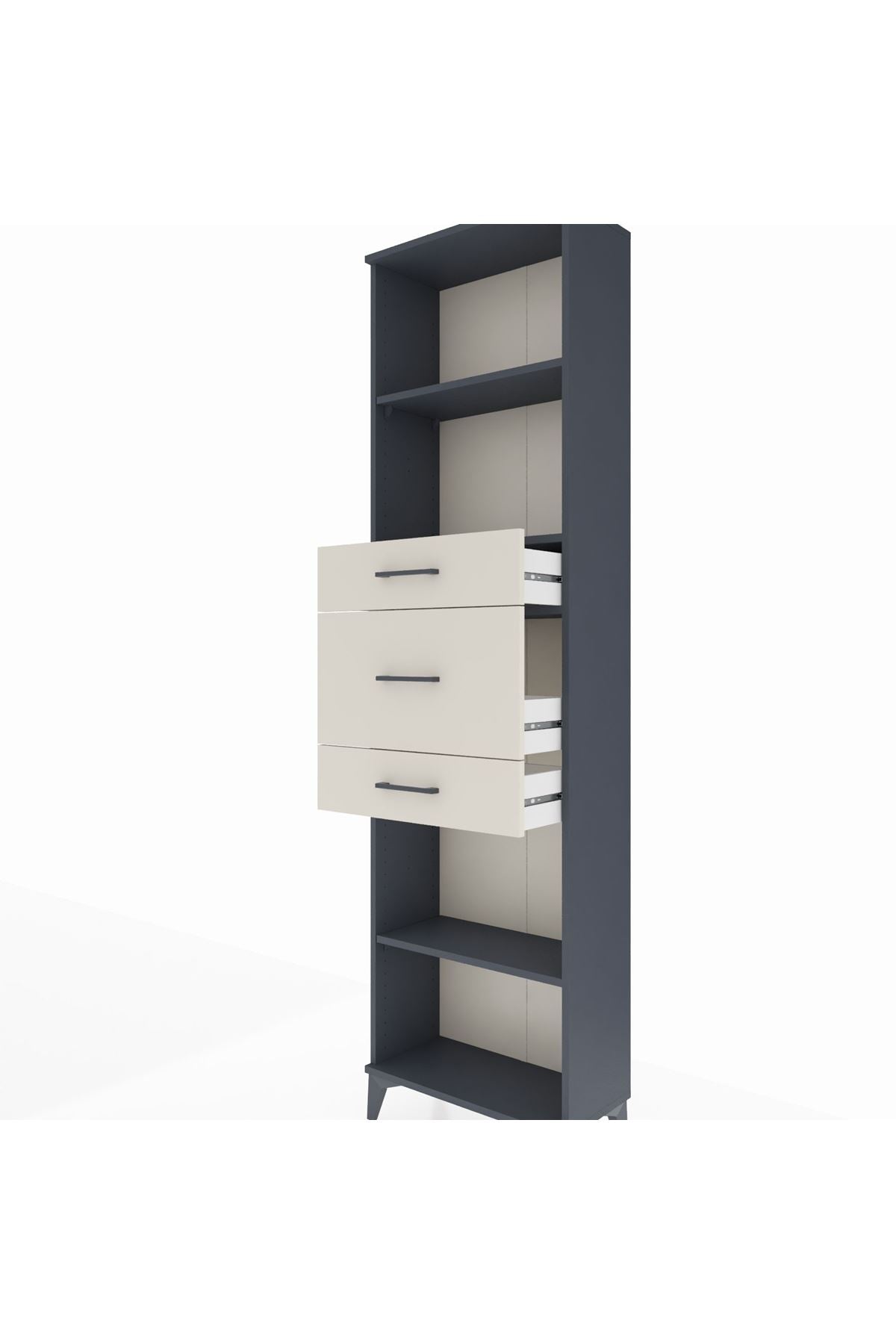 Arges Dolap 3 Raflı 3 Çekmeceli 60x30x221 - S29M231V4A