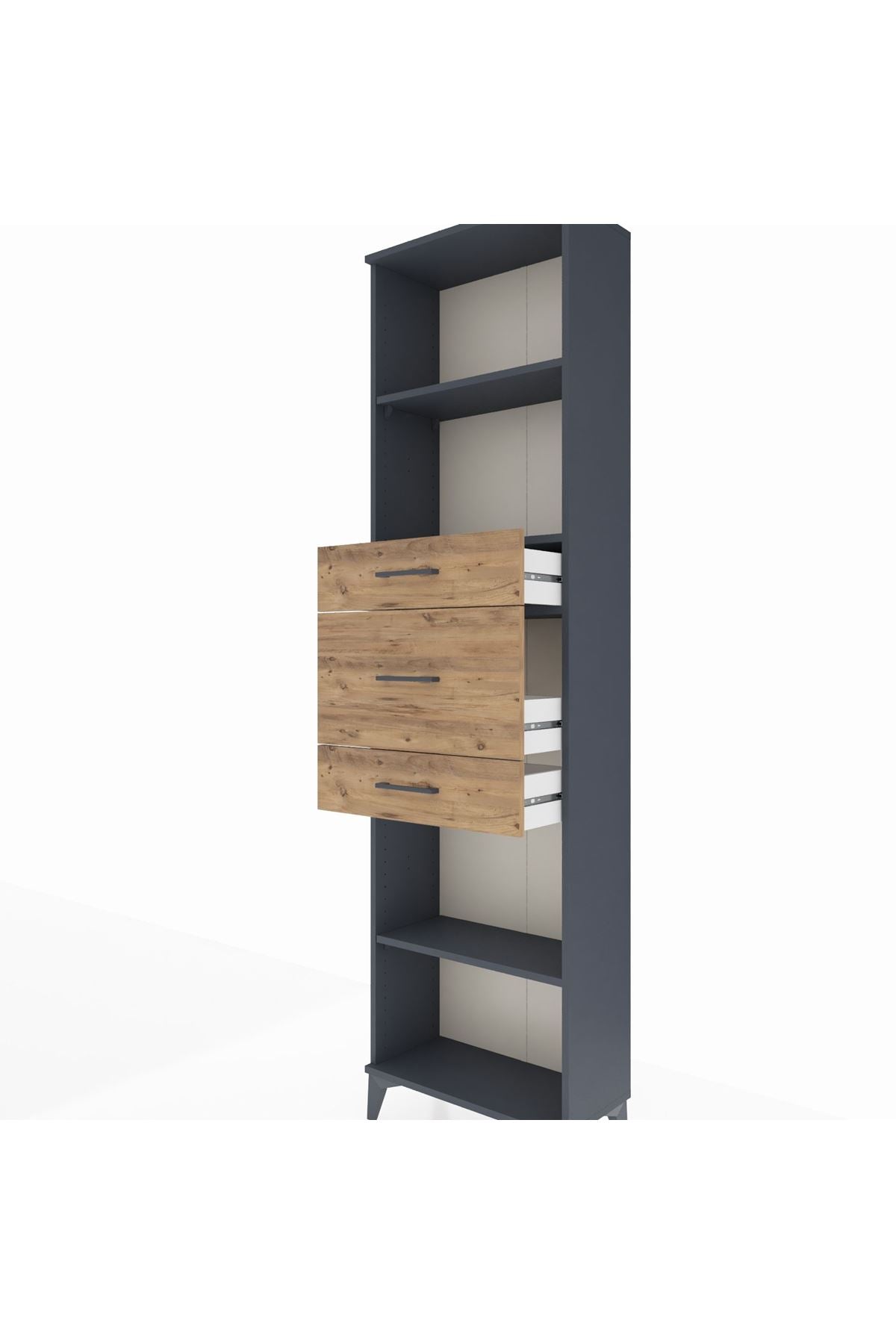 Arges Dolap 3 Raflı 3 Çekmeceli 60x30x221 - S29M231V6A