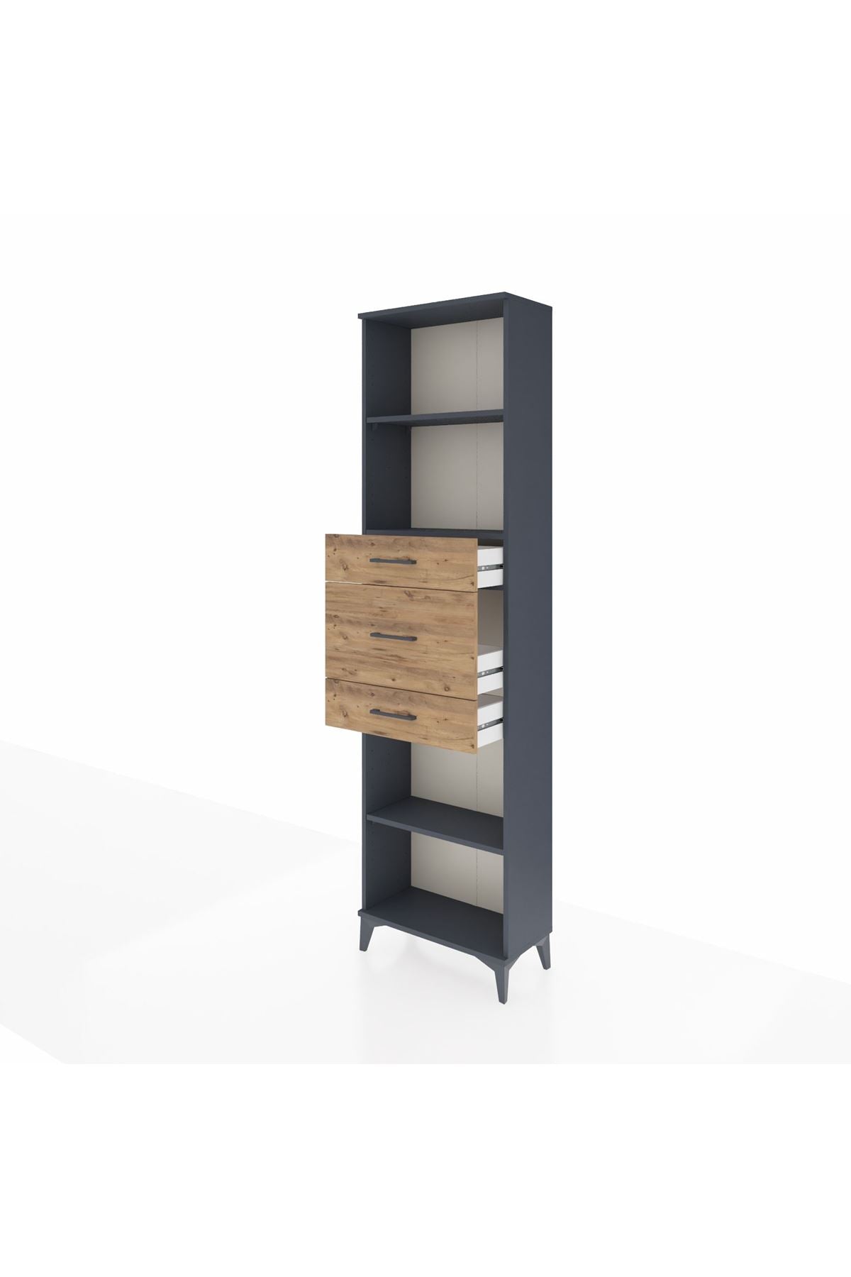 Arges Dolap 3 Raflı 3 Çekmeceli 60x30x221 - S29M231V6A