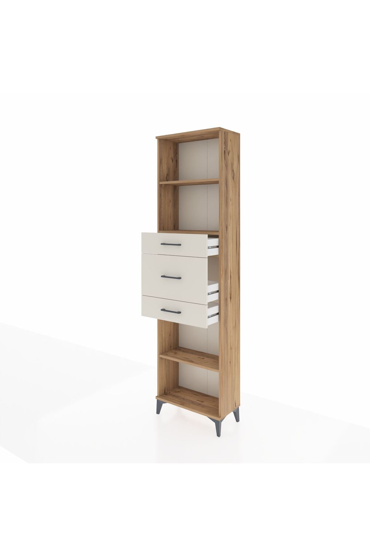 Arges Dolap 3 Raflı 3 Çekmeceli 60x30x221 - S29M231V7A