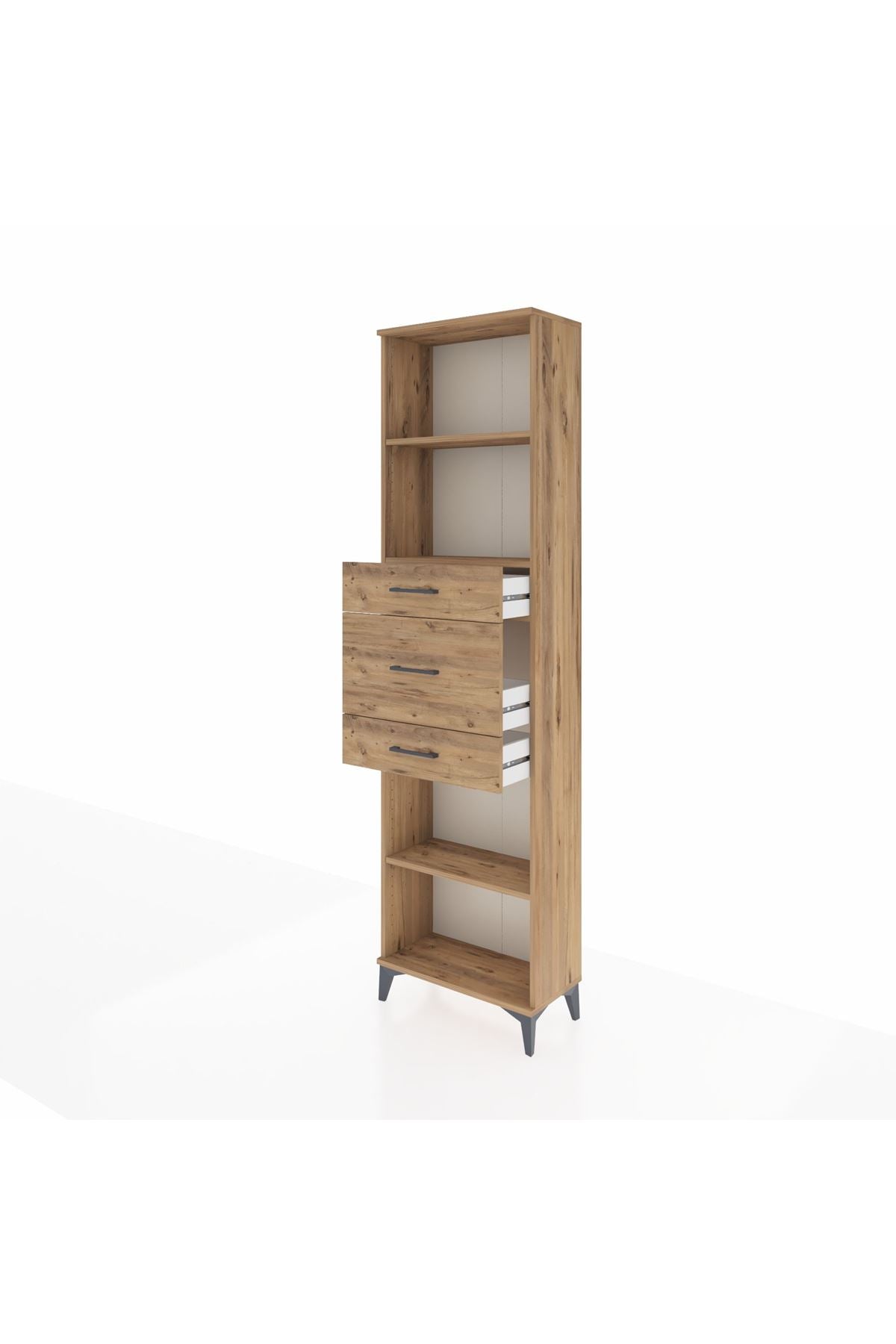 Arges Dolap 3 Raflı 3 Çekmeceli 60x30x221 - S29M231V9A