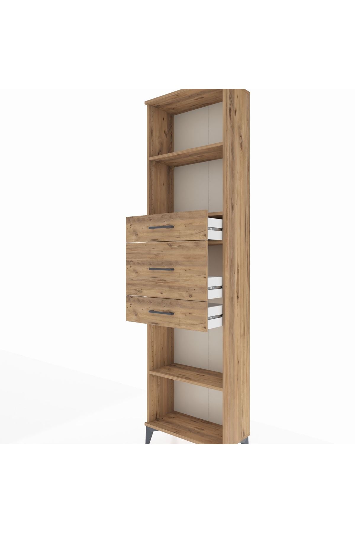 Arges Dolap 3 Raflı 3 Çekmeceli 60x30x221 - S29M231V9A